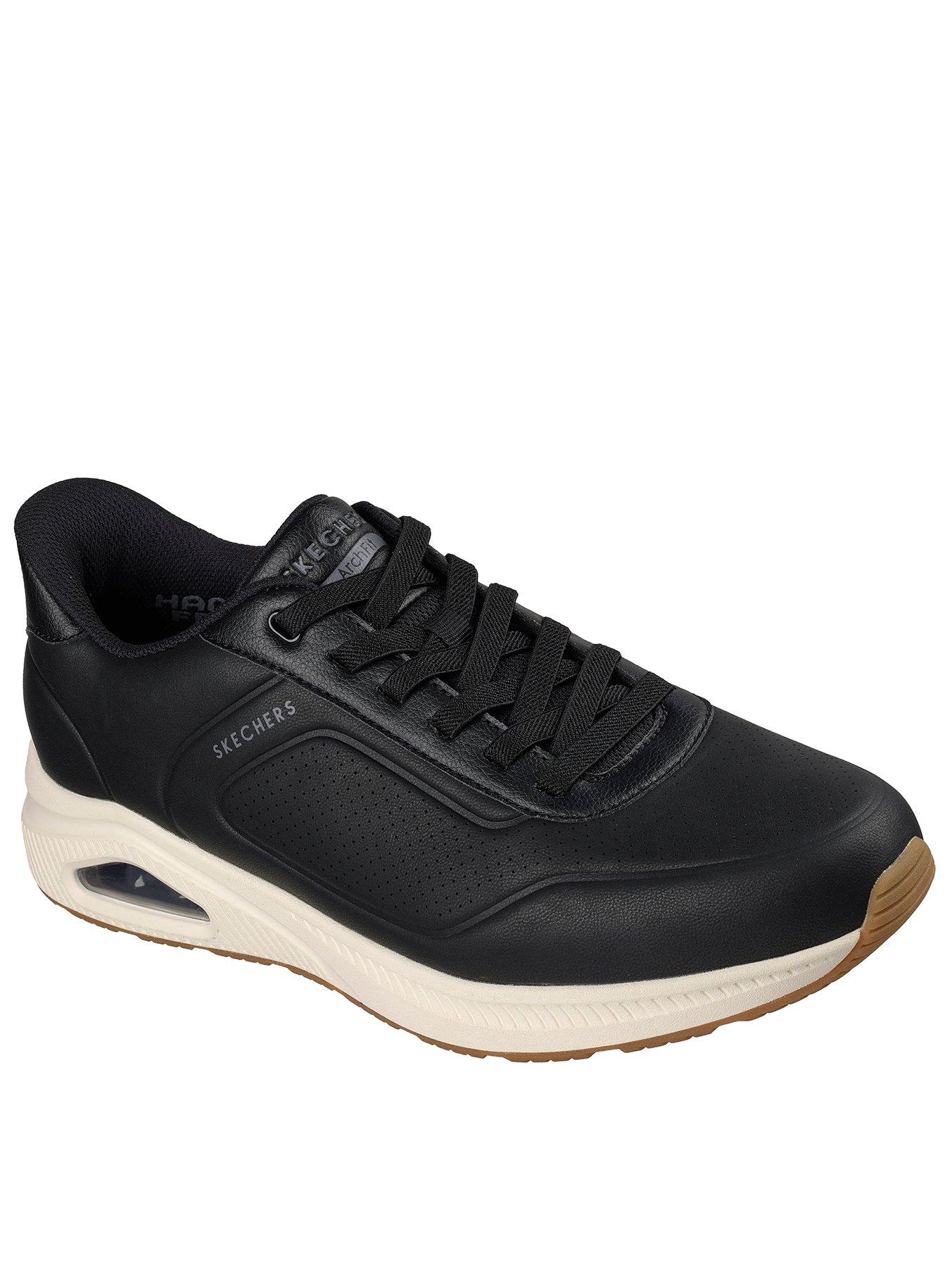 Image 1 of 5 of Skechers Slip-On Bungee Lace Arch Fit Trainers - Black