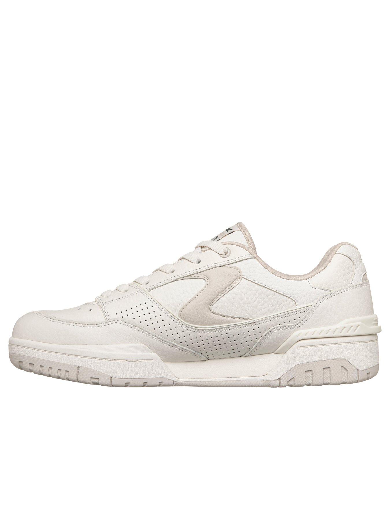 Image 5 of 6 of Skechers Tumbled Leather Lace Up Sneakers - Off White