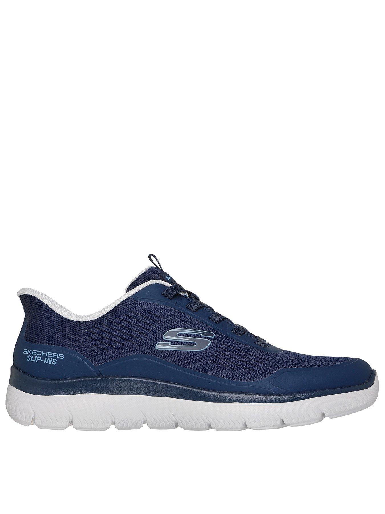 Skechers Slip-On Lace Trainers - Navy