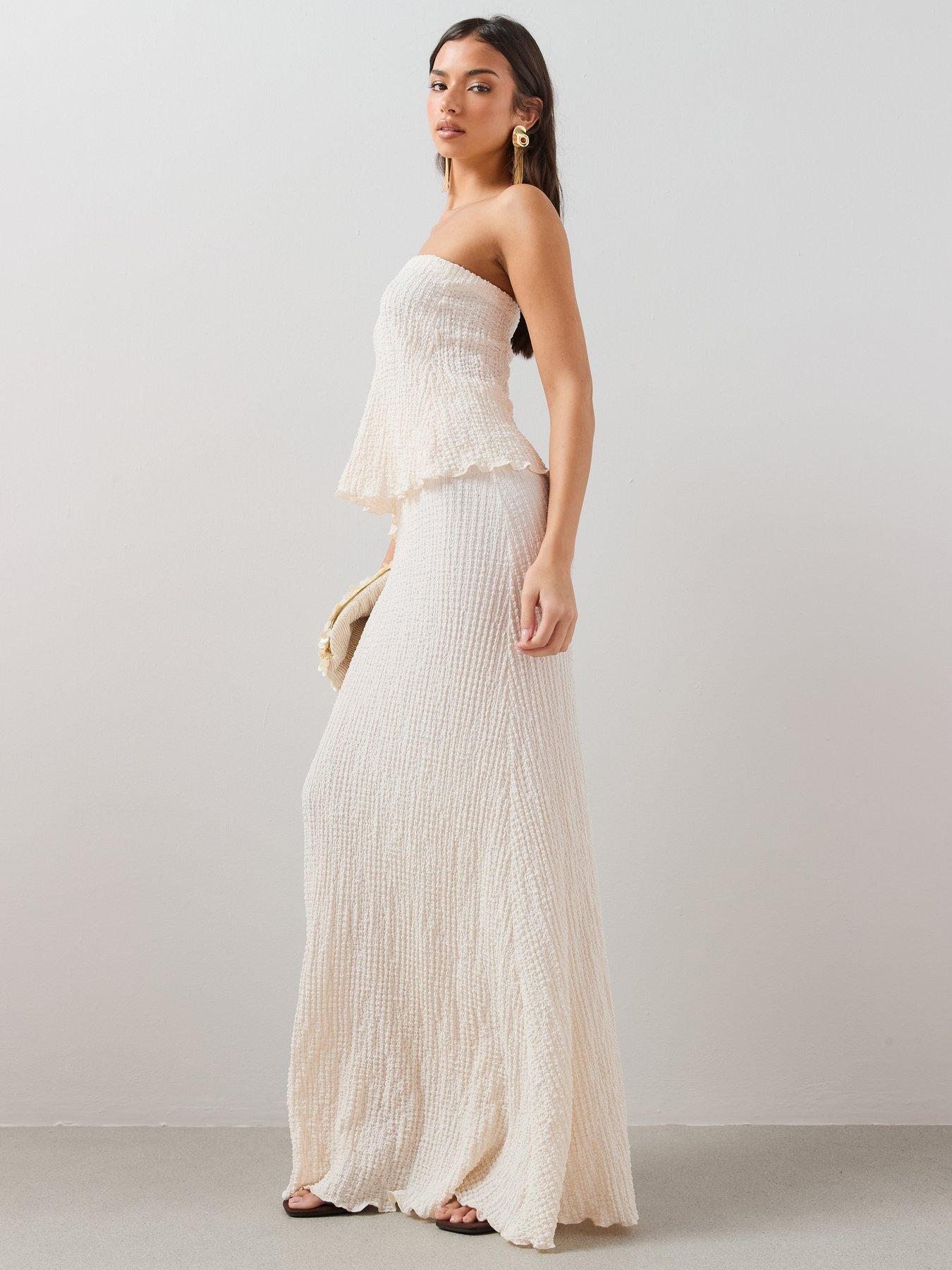  image of the-very-collection-textured-maxi-skirt-neutral