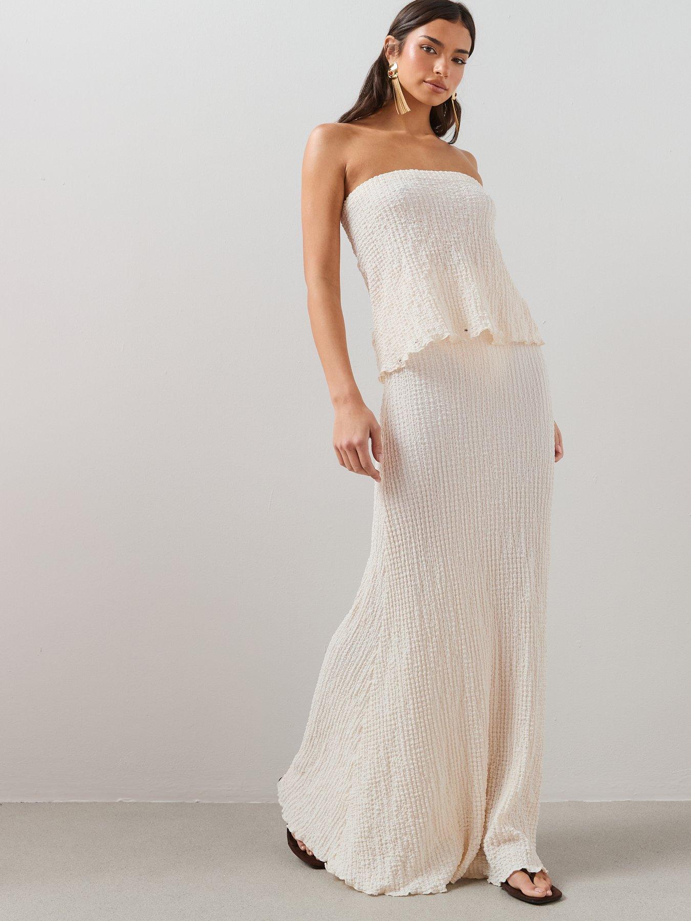  image of the-very-collection-textured-maxi-skirt-neutral