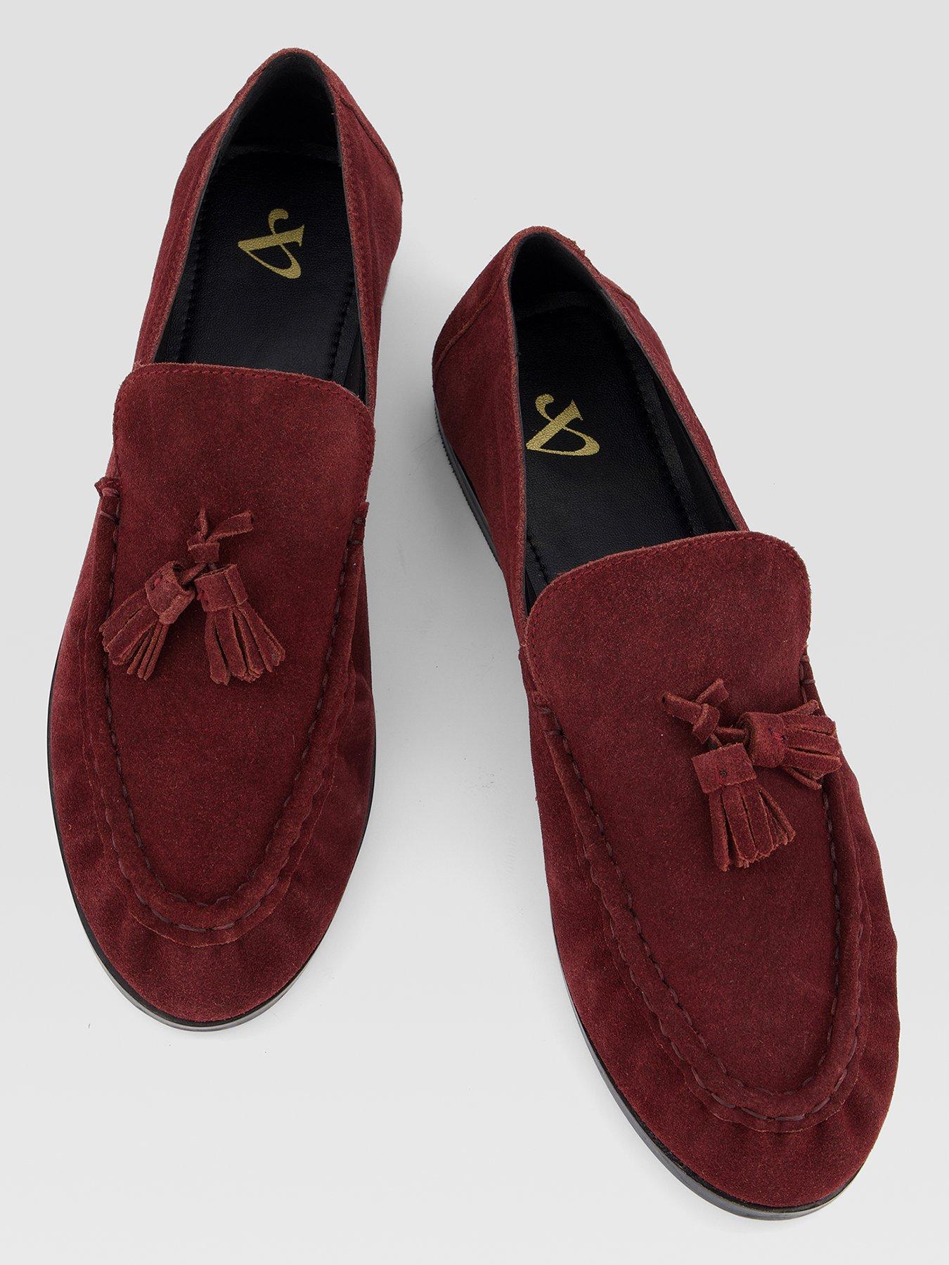 Image 3 of 7 of The Very Collection Leather Tassel Loafer - Burgundy