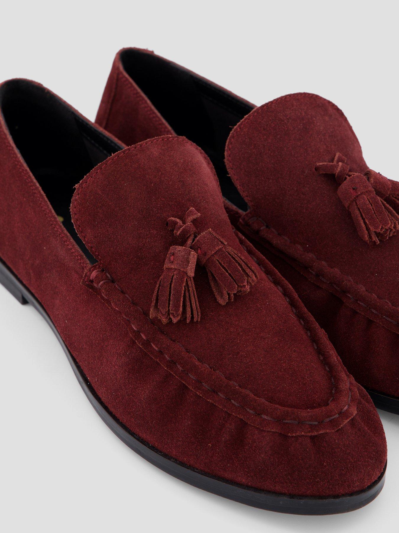 Image 5 of 7 of The Very Collection Leather Tassel Loafer - Burgundy