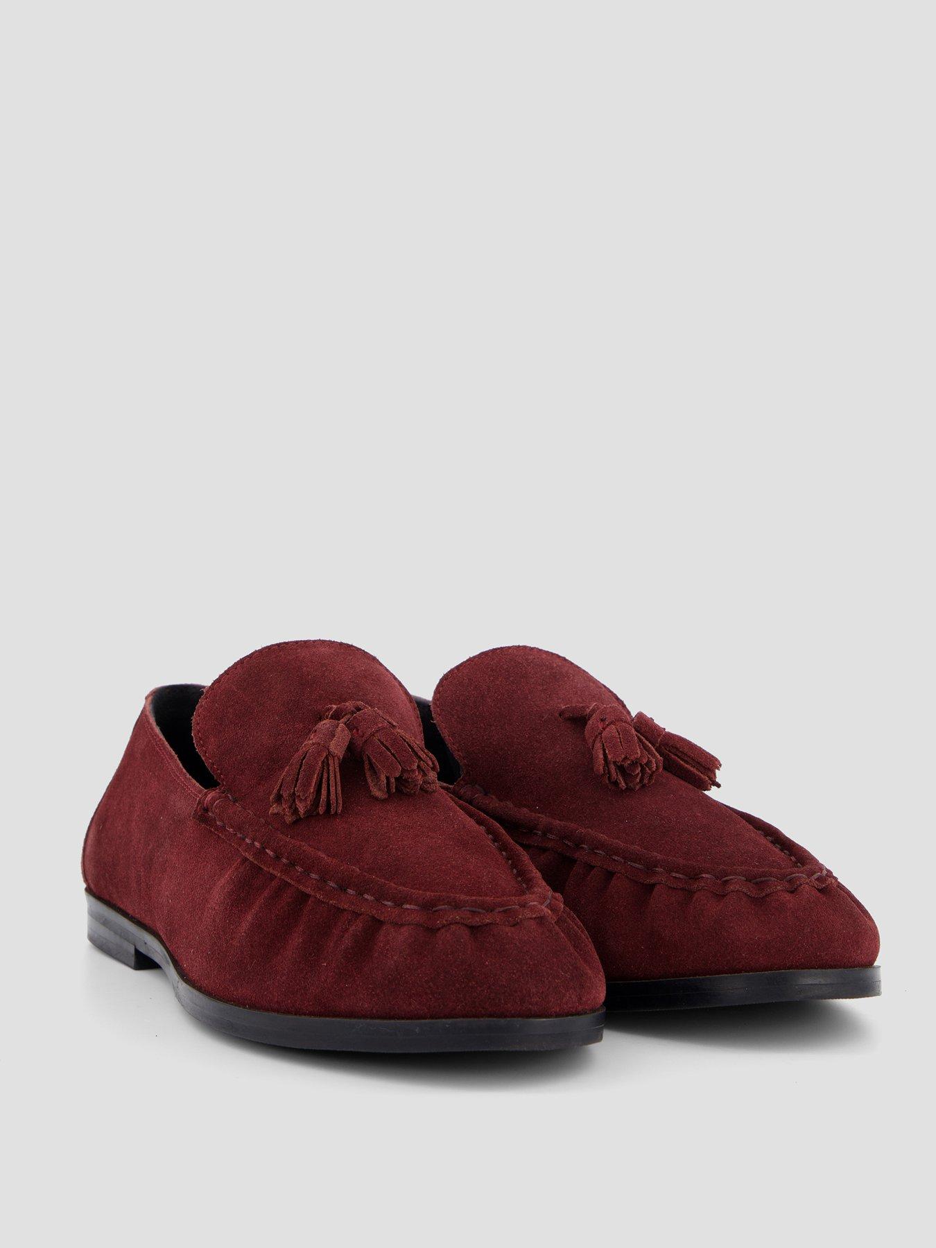 Image 6 of 7 of The Very Collection Leather Tassel Loafer - Burgundy