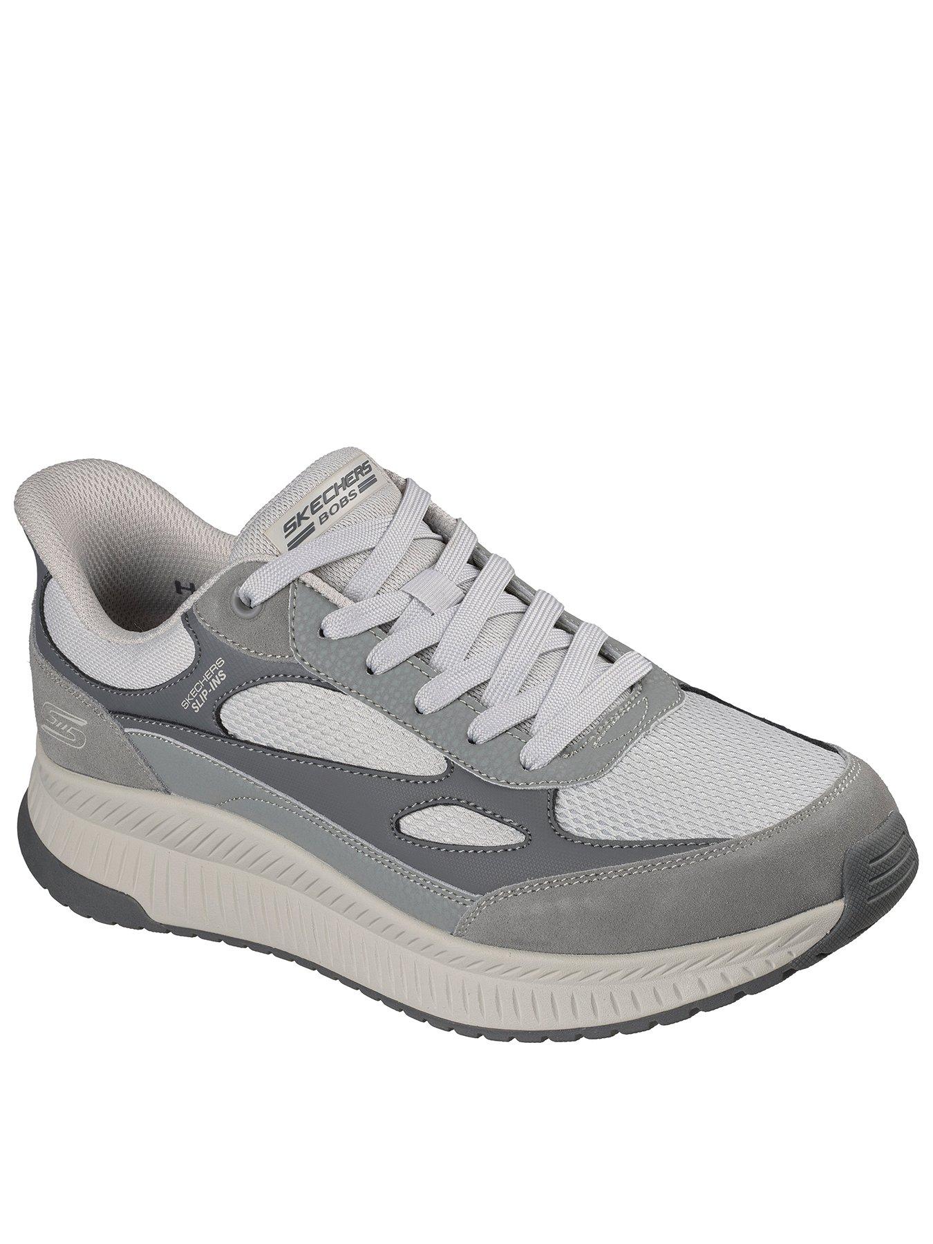 Skechers Slip-On Lace Trainers - Grey