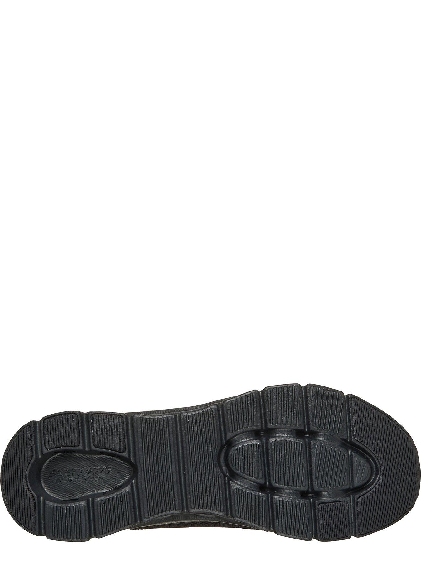Image 4 of 6 of Skechers Mens Arch Fit Glide-Step Proarch Fit Bungee Lace Mesh Slip On Trainers- Black