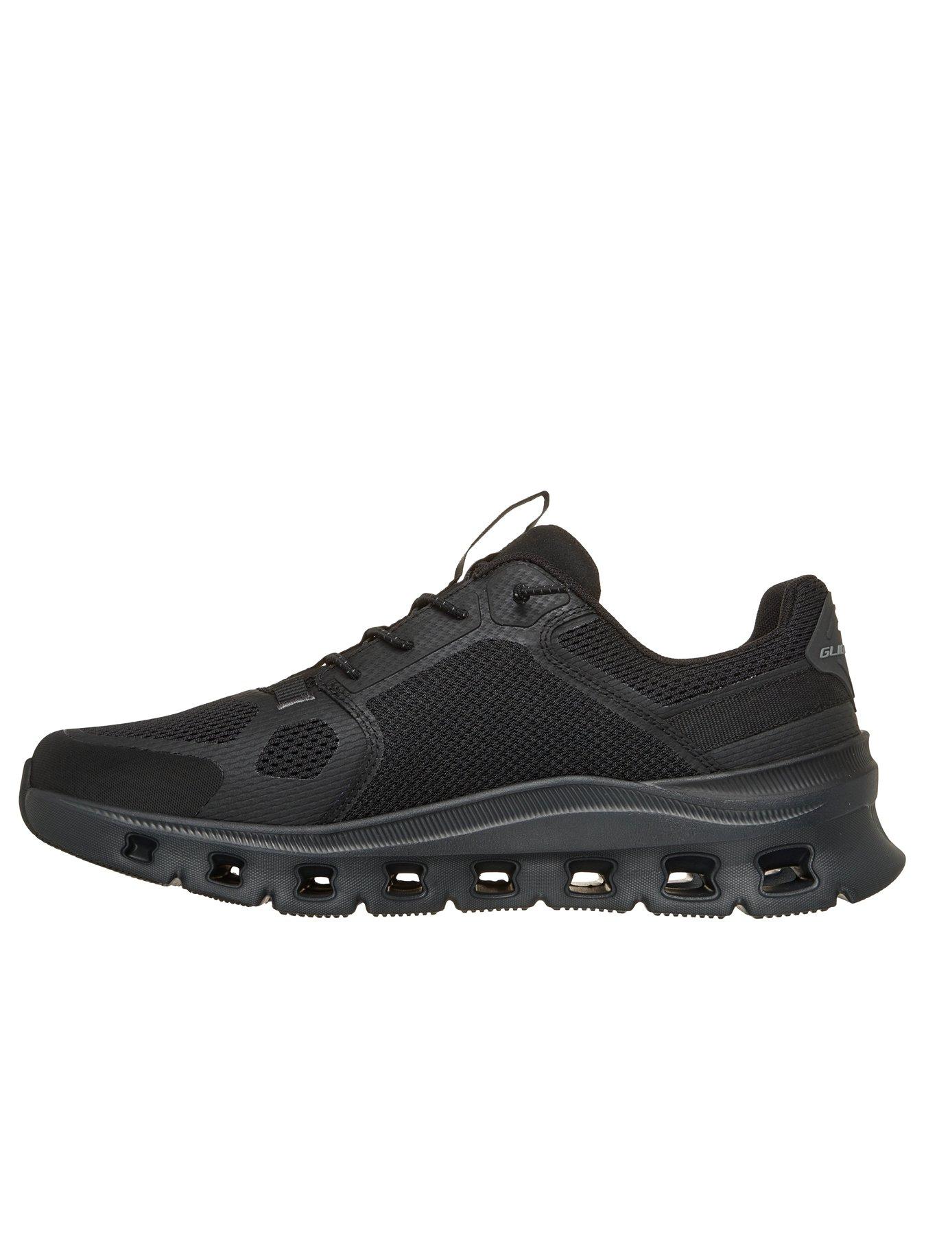 Image 5 of 6 of Skechers Mens Arch Fit Glide-Step Proarch Fit Bungee Lace Mesh Slip On Trainers- Black