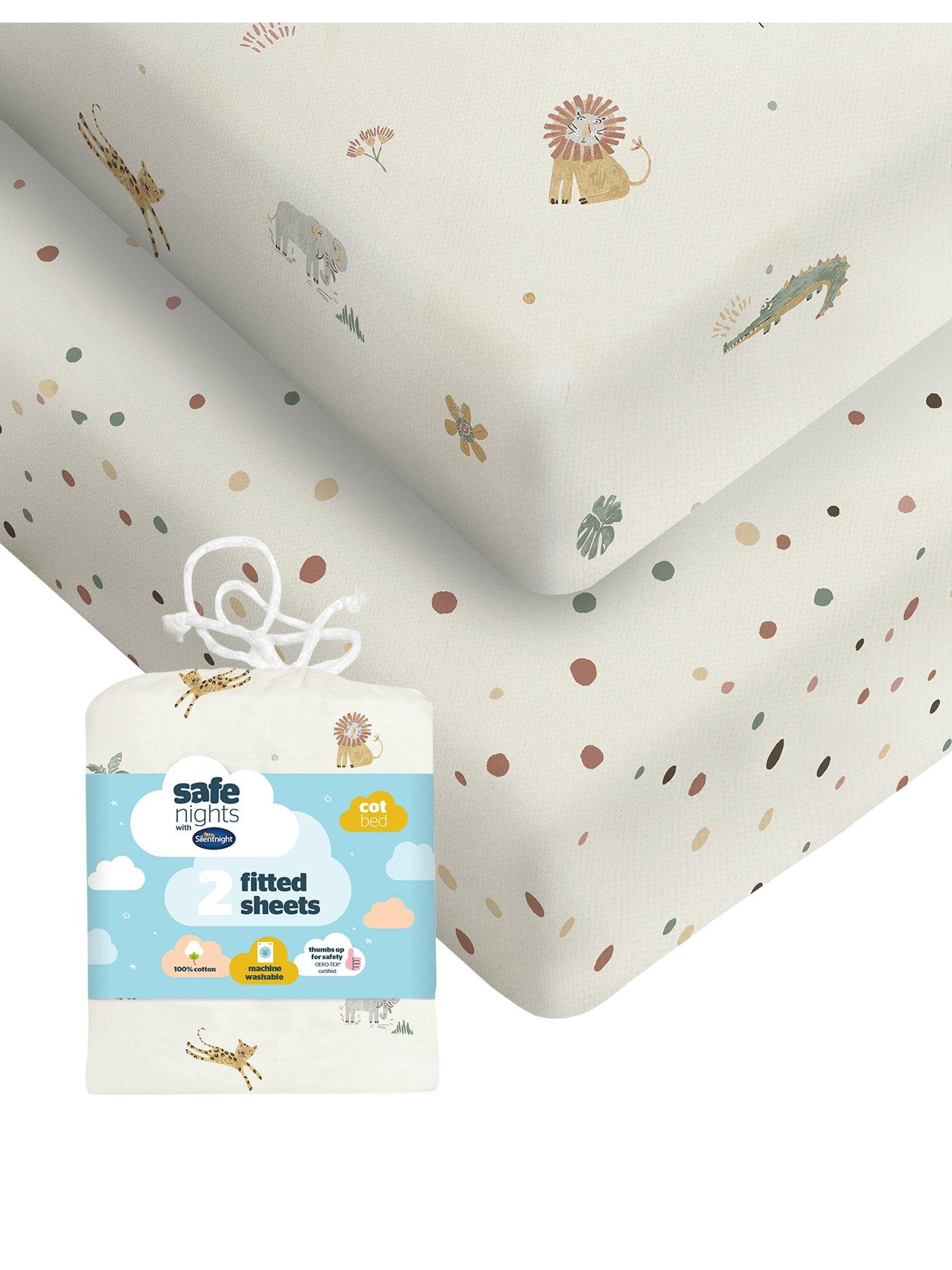 silentnight-safe-nights-fitted-sheet-cot-bed-safari-2-pack