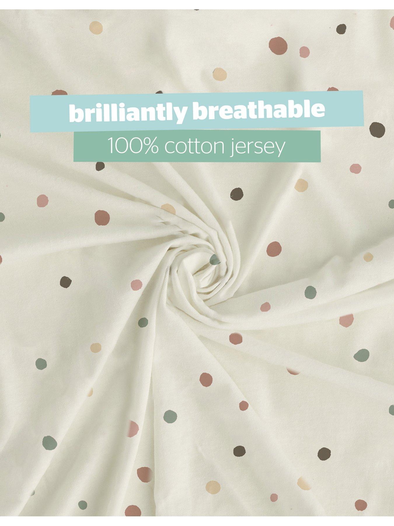  image of silentnight-safe-nights-fitted-sheet-cot-bed-safari-2-pack