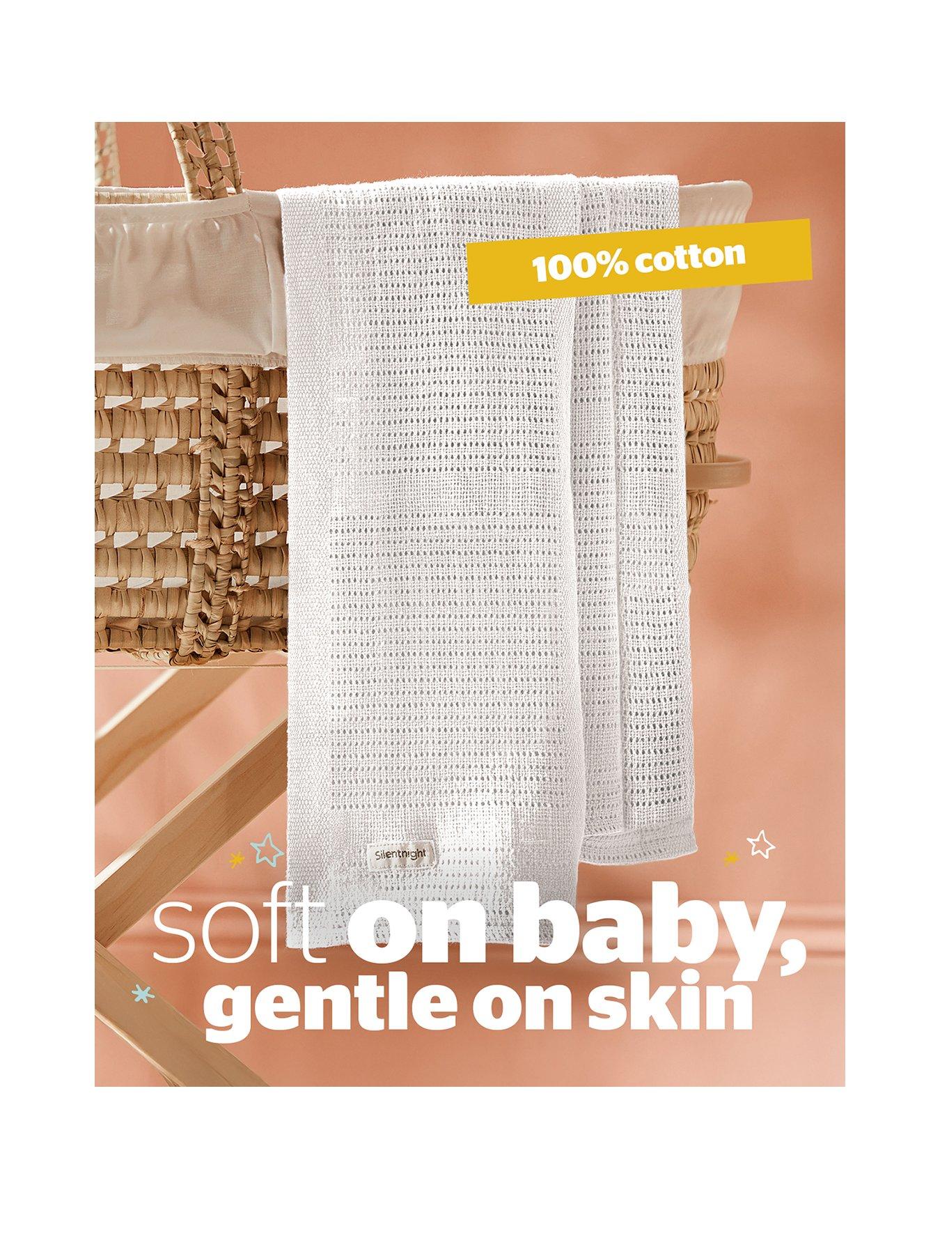  image of silentnight-safe-nights-cellular-blanket-white-2-pack