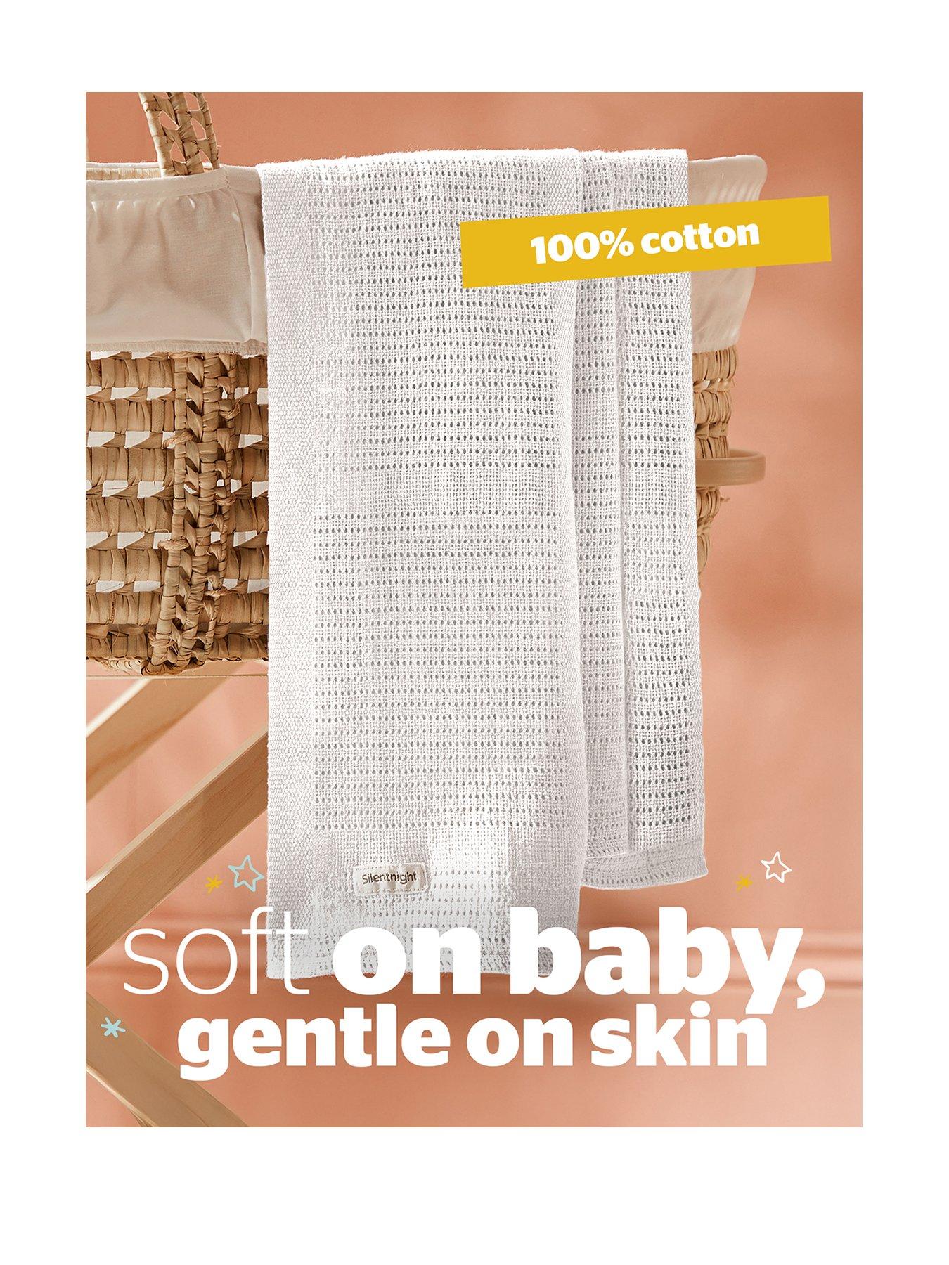 stillFront image of silentnight-safe-nights-cellular-blanket-white-2-pack