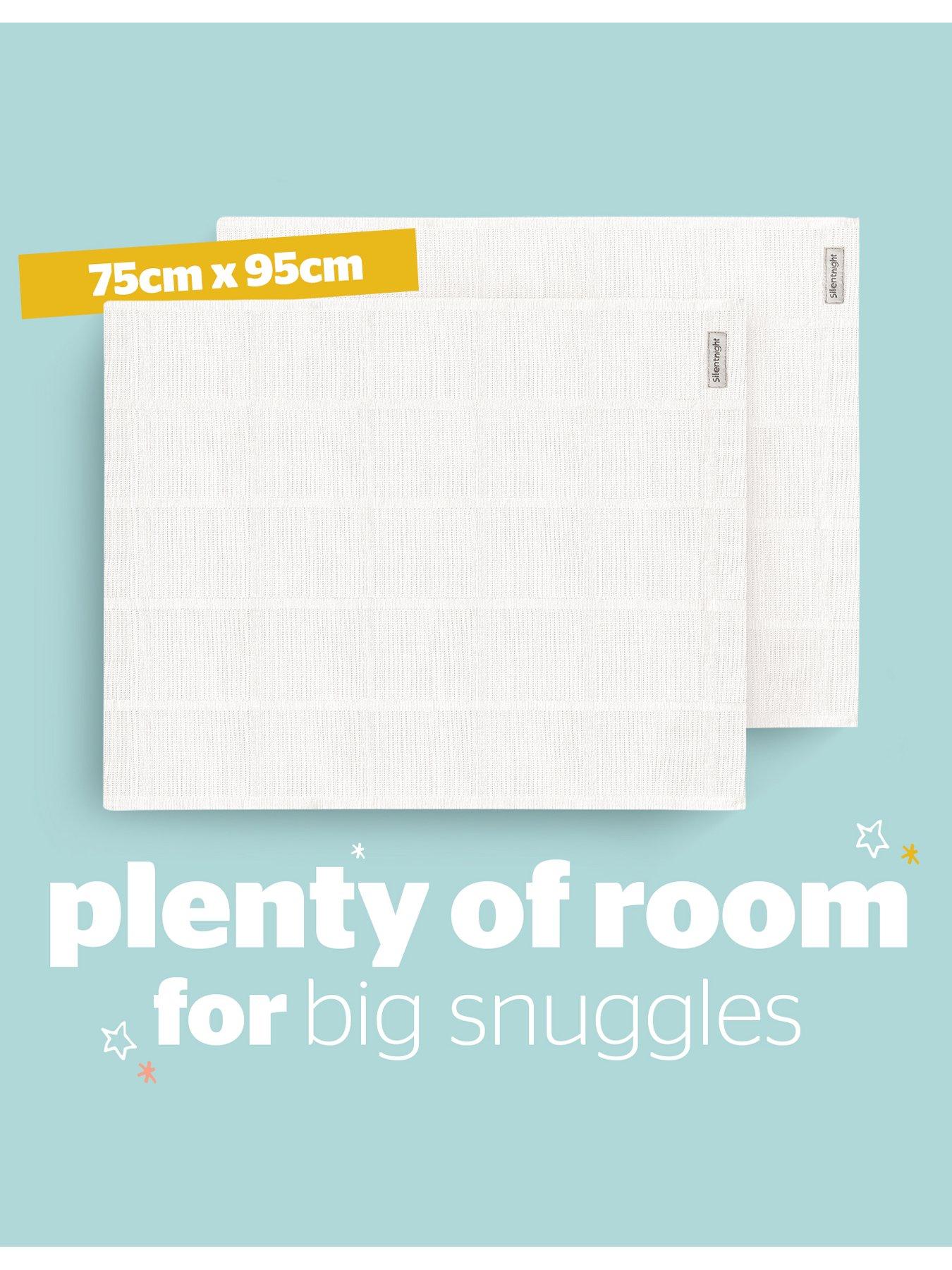  image of silentnight-safe-nights-cellular-blanket-white-2-pack