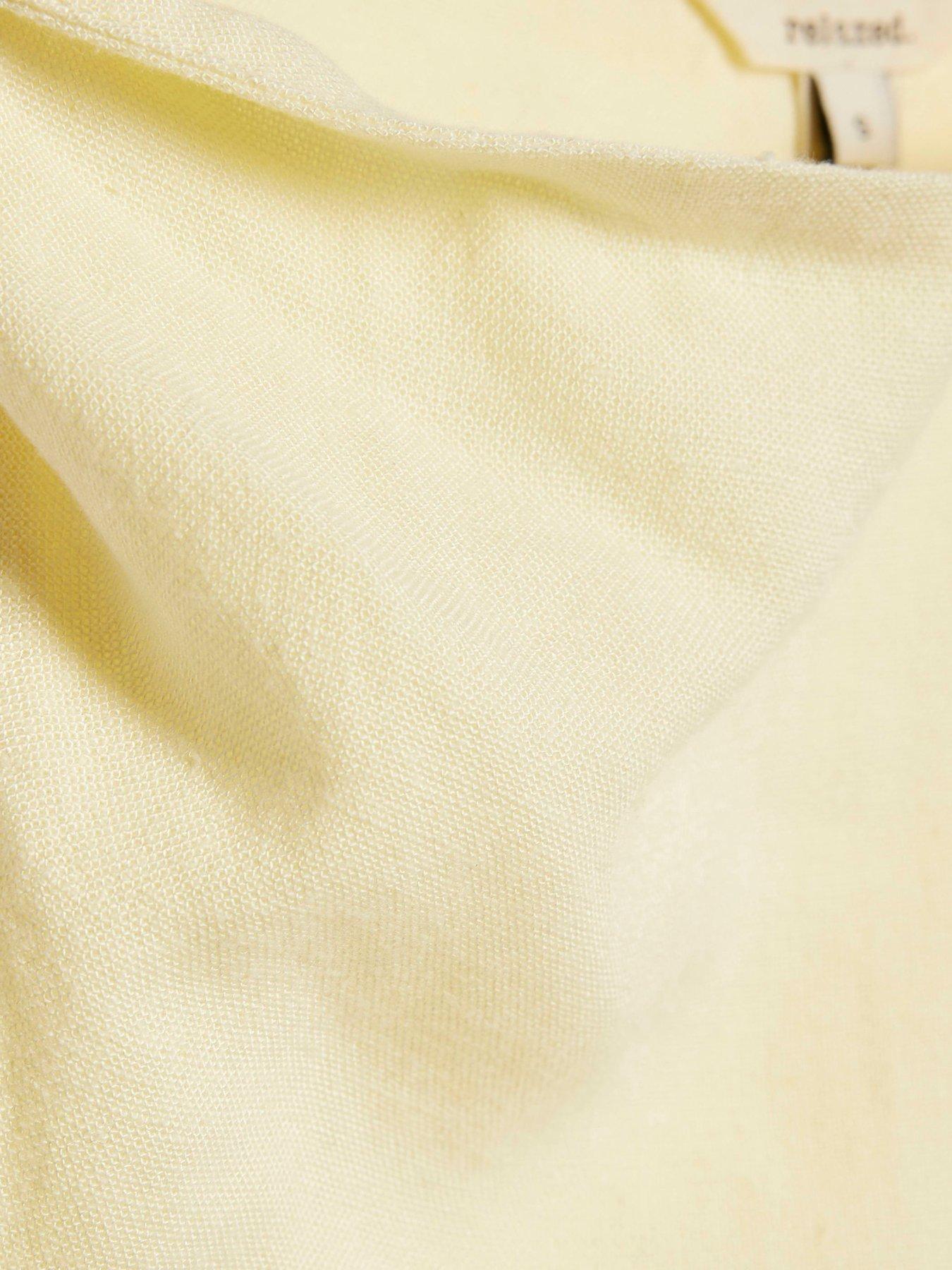 Image 6 of 6 of River Island Linen Assym One Shoulder - Yellow