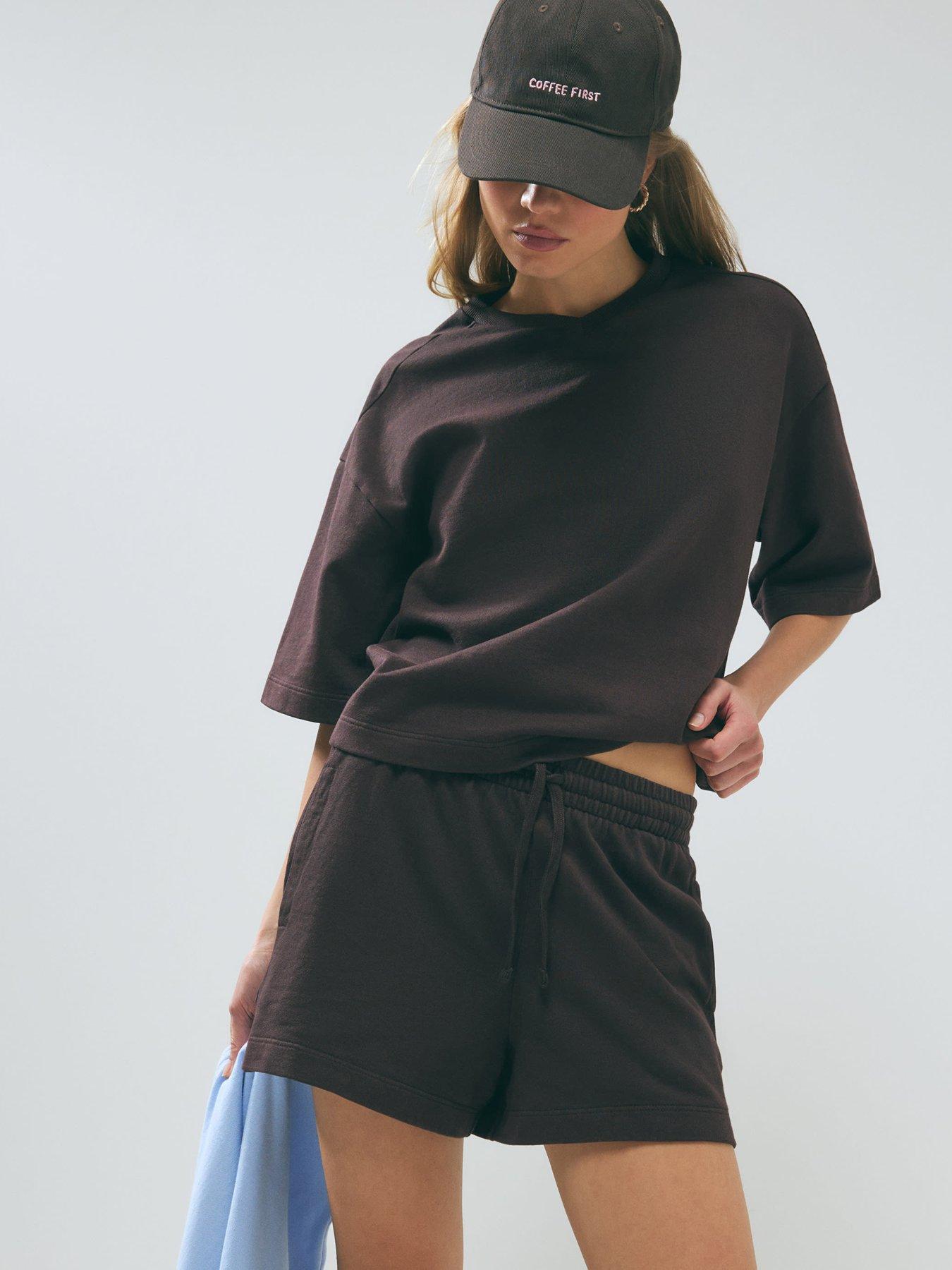 River Island Loopback Short - Brown