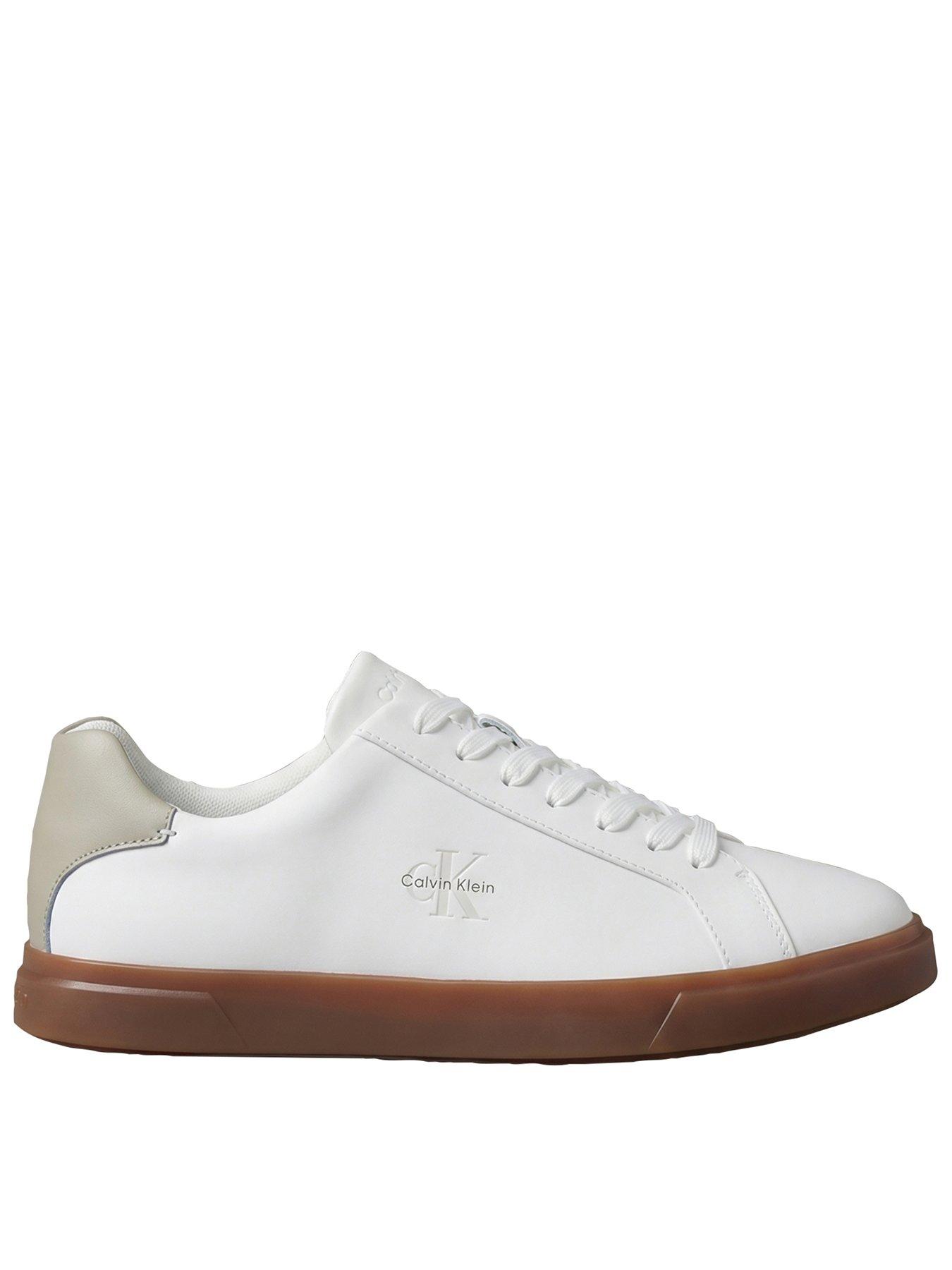 Calvin Klein Low Profile Gumsole Leather Trainers - White