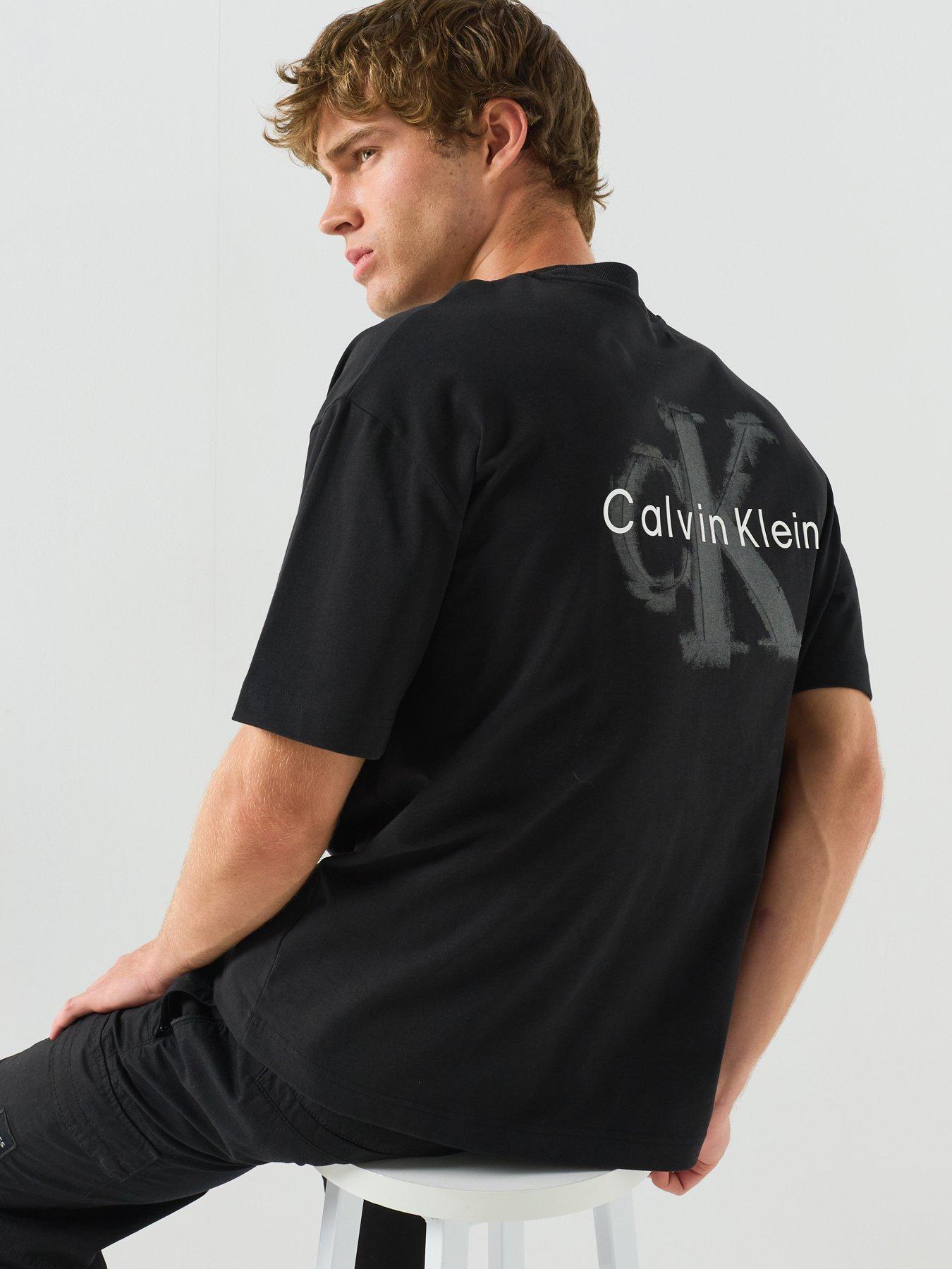 Calvin Klein Jeans Calvin Klein Jeans Oversized Back Print Monologo T-shirt - Black