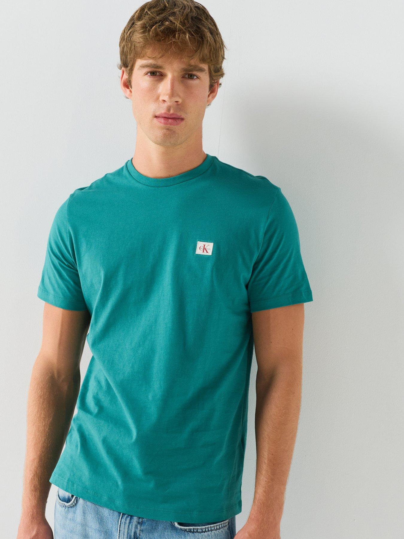 Image 1 of 6 of Calvin Klein Jeans Badge Classic T-Shirt - Green