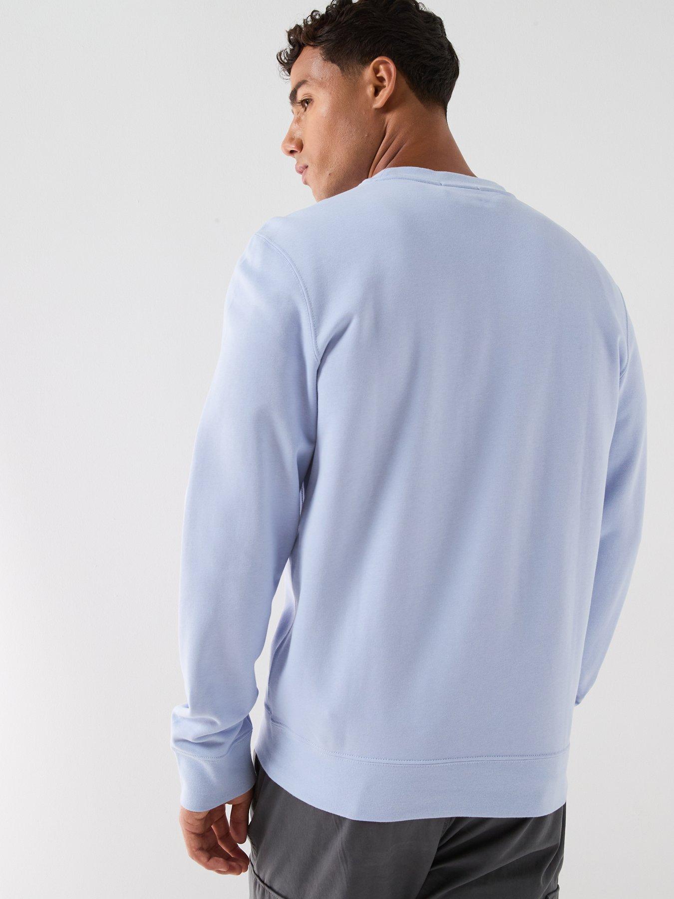 Image 2 of 5 of Calvin Klein Jeans Terry Monologo Sweatshirt - Light Blue