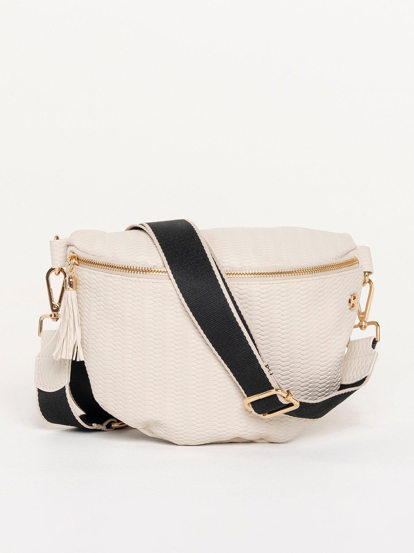 front image of brakeburn-harriet-cream-sling-bag-stone