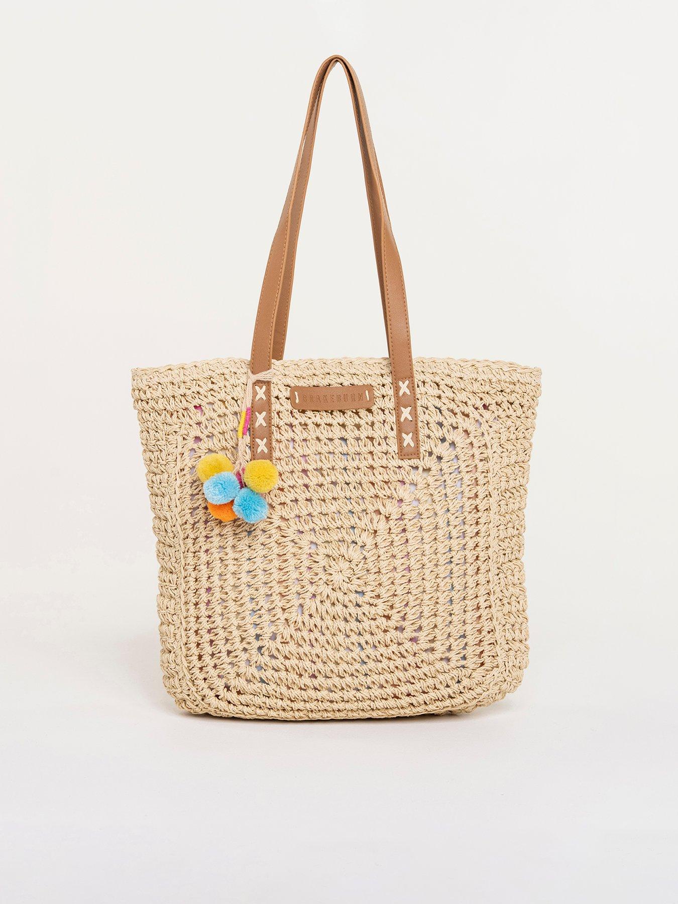 Brakeburn Pom Pom Beach Bag - Beige