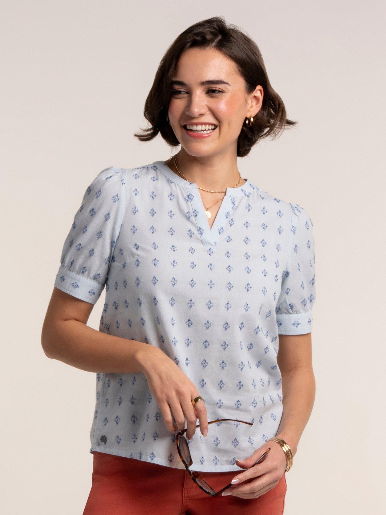 front image of brakeburn-kim-blouse-blue