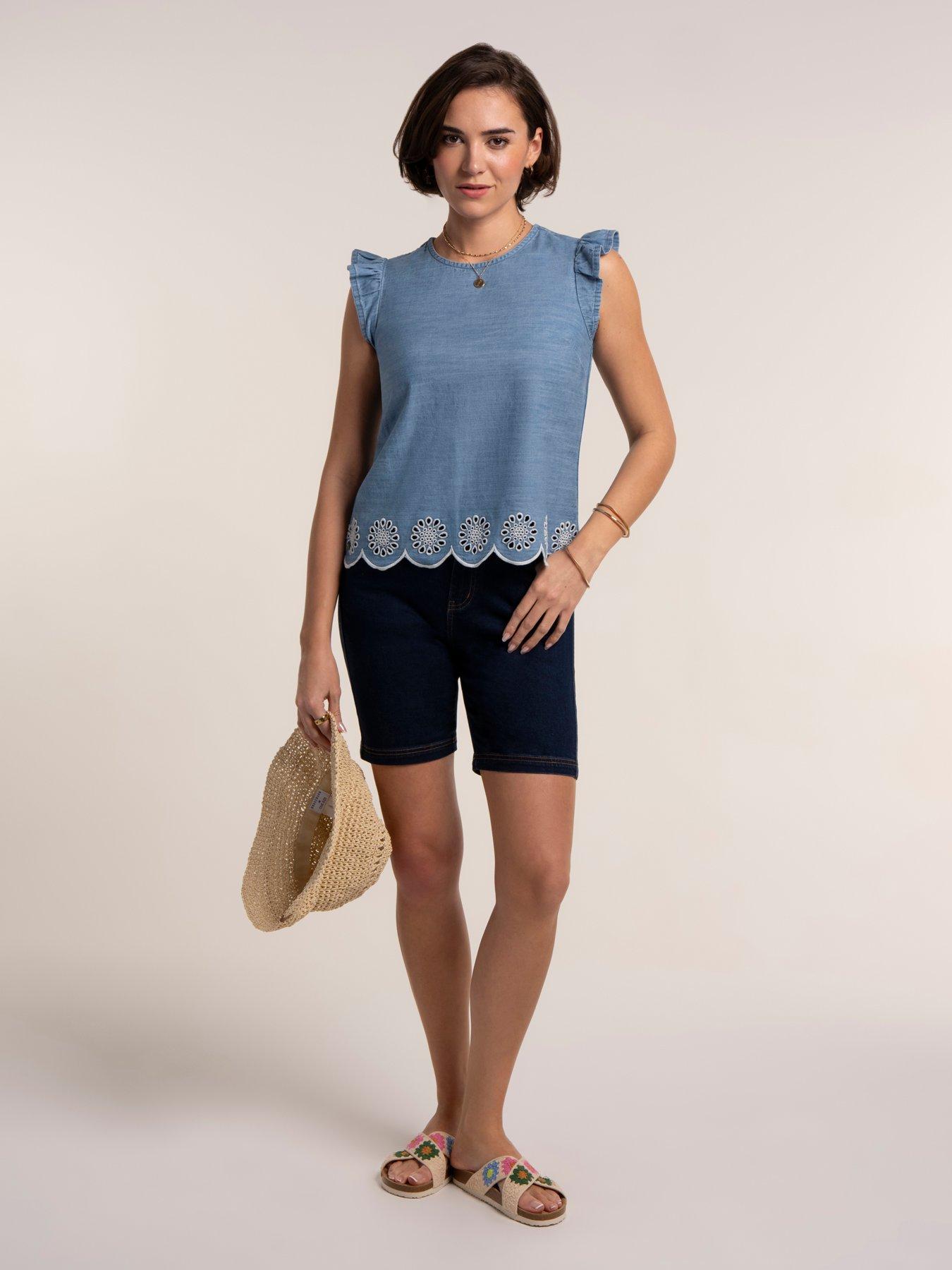 Image 7 of 7 of Brakeburn Ipanema Blouse - Blue