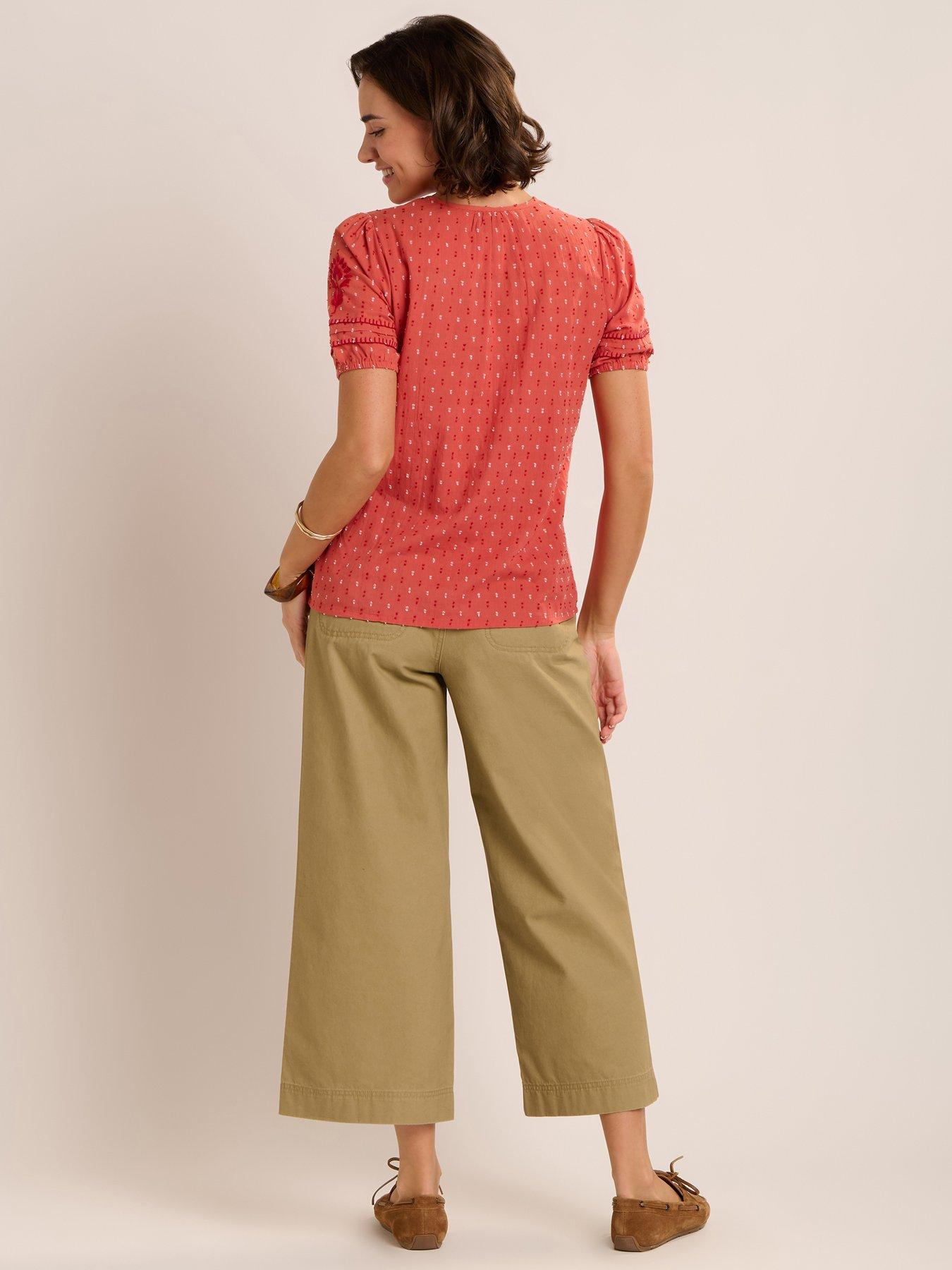stillFront image of brakeburn-shingle-blouse-orange