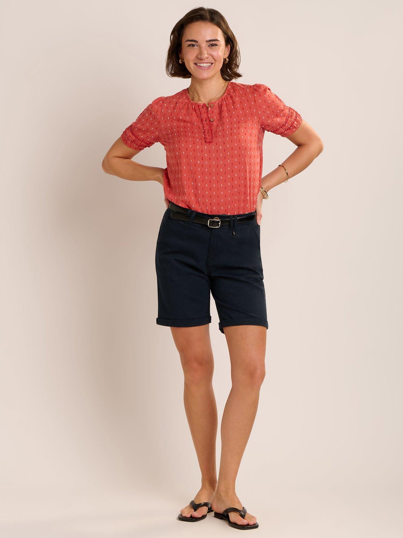  image of brakeburn-shingle-blouse-orange