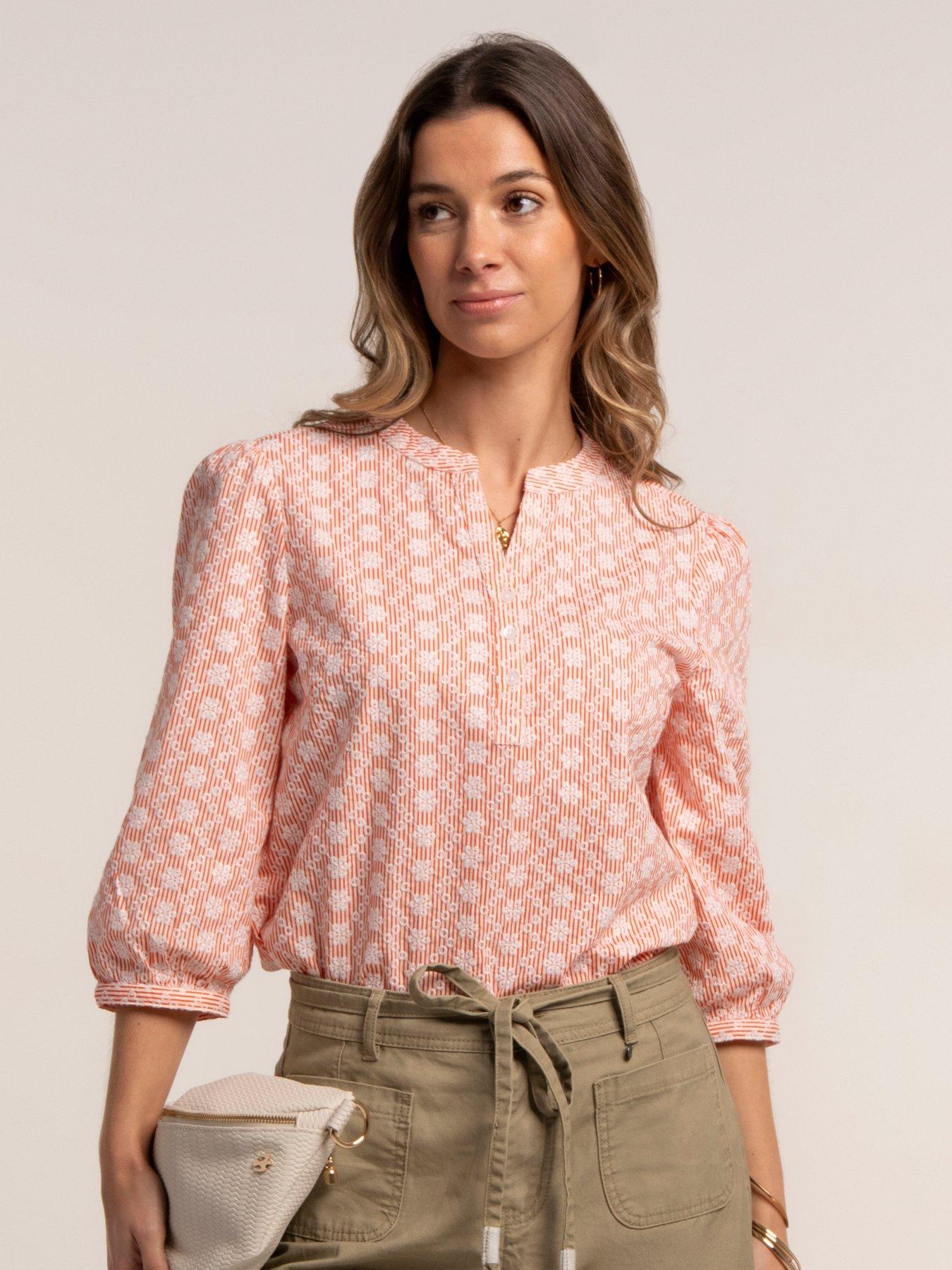 Image 1 of 7 of Brakeburn Fossil Blouse - Orange