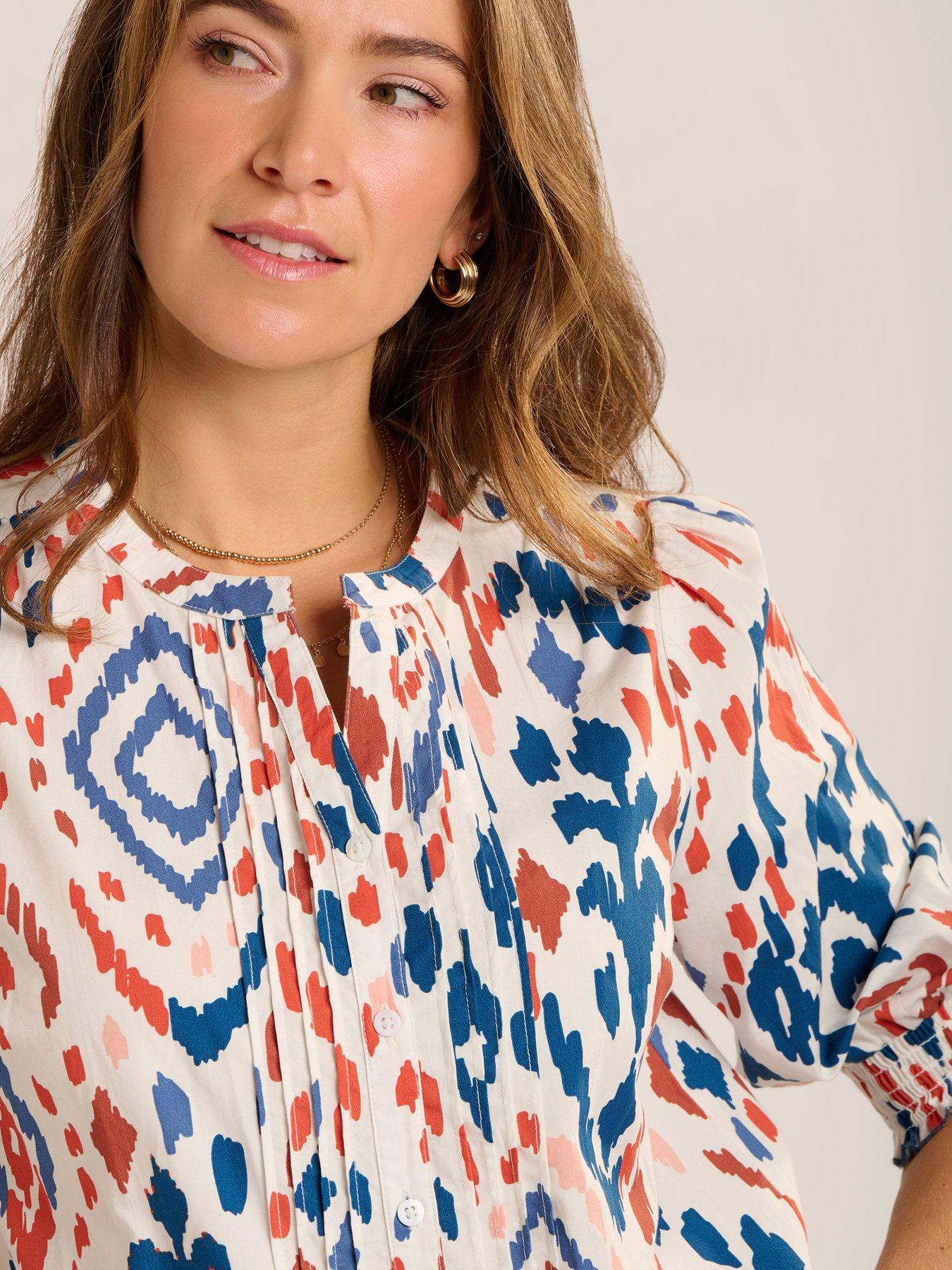 Image 6 of 7 of Brakeburn Yuki Abstract Print Half Sleeve Blouse - Multi