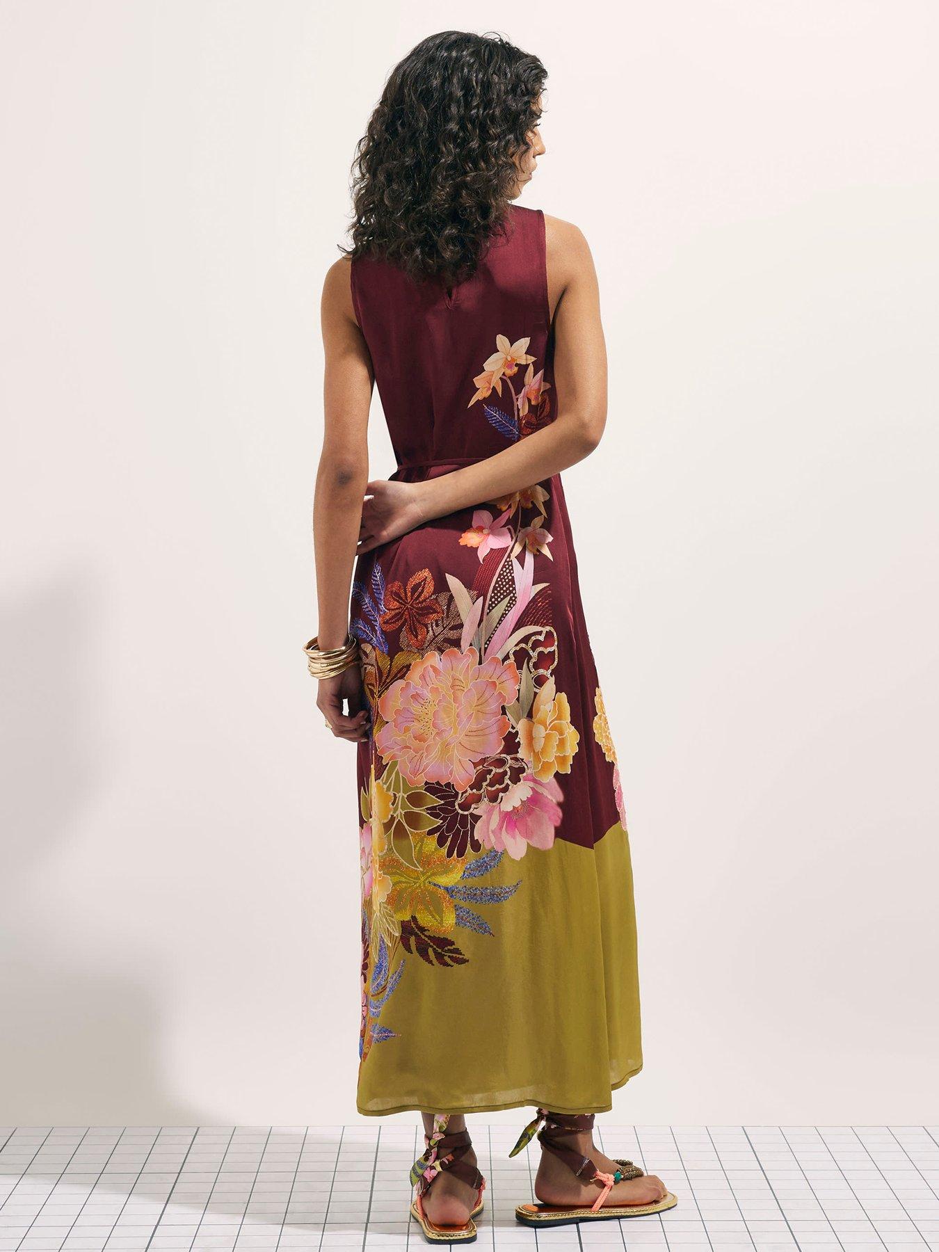 Image 2 of 4 of River Island Terry De Havilland Oriental Maxi - Brown