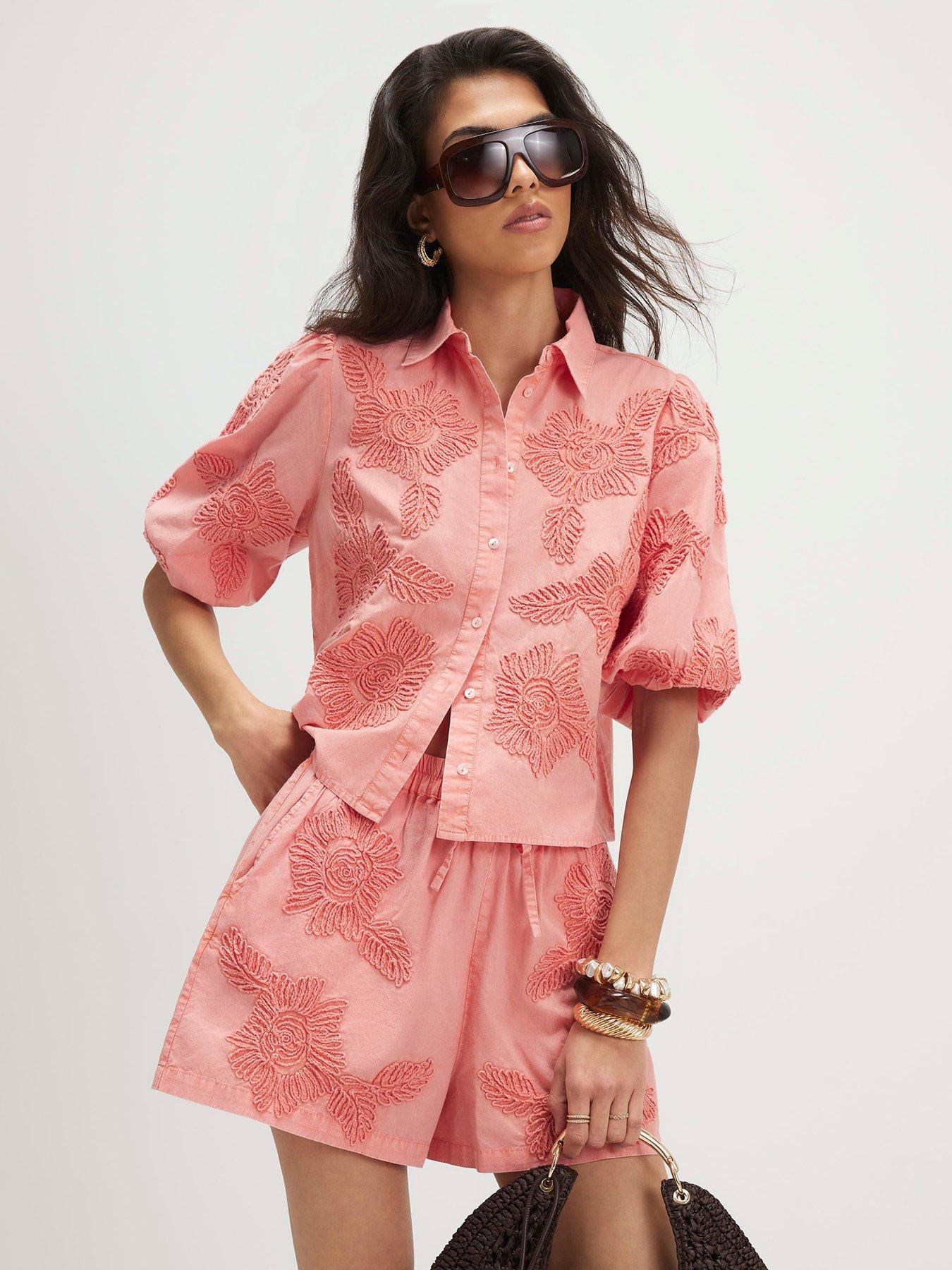 River Island Cornelli Co -ord Shorts - Pink