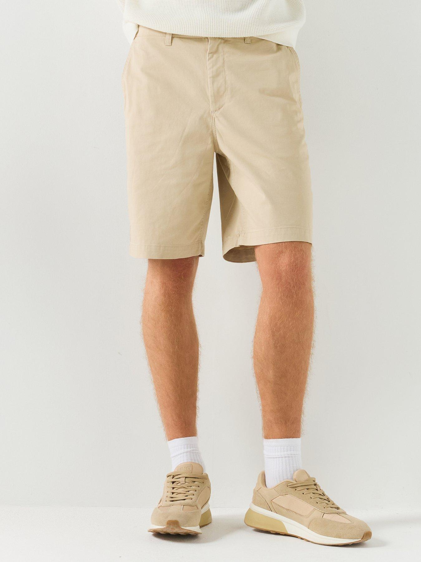 Calvin Klein Jeans Straight Comfort Cotton 9 Chino Shorts - Cream