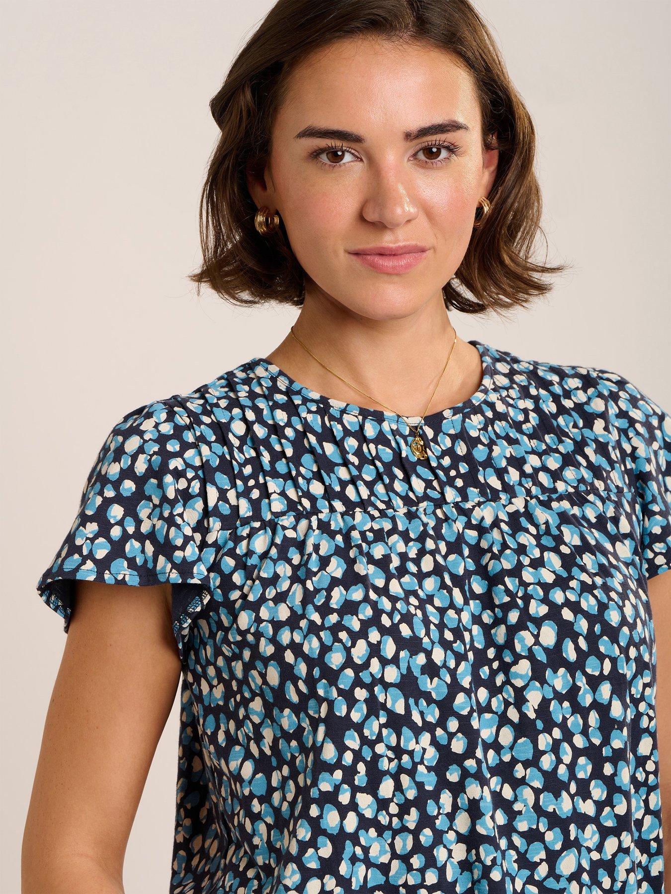  image of brakeburn-beau-bubble-blouse-blue