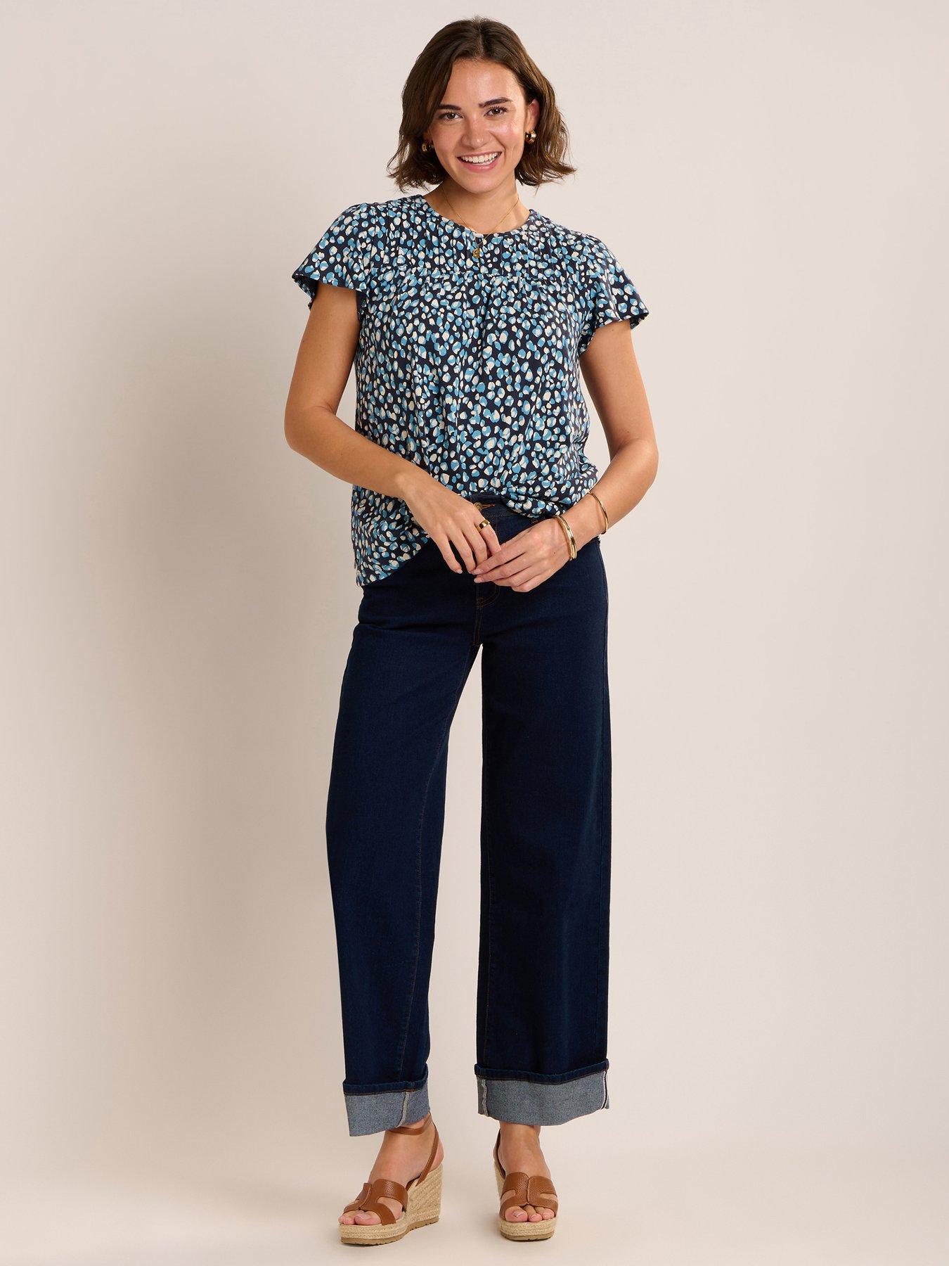  image of brakeburn-beau-bubble-blouse-blue