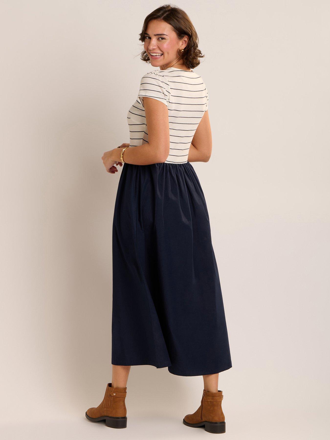  image of brakeburn-ligia-dress-navy