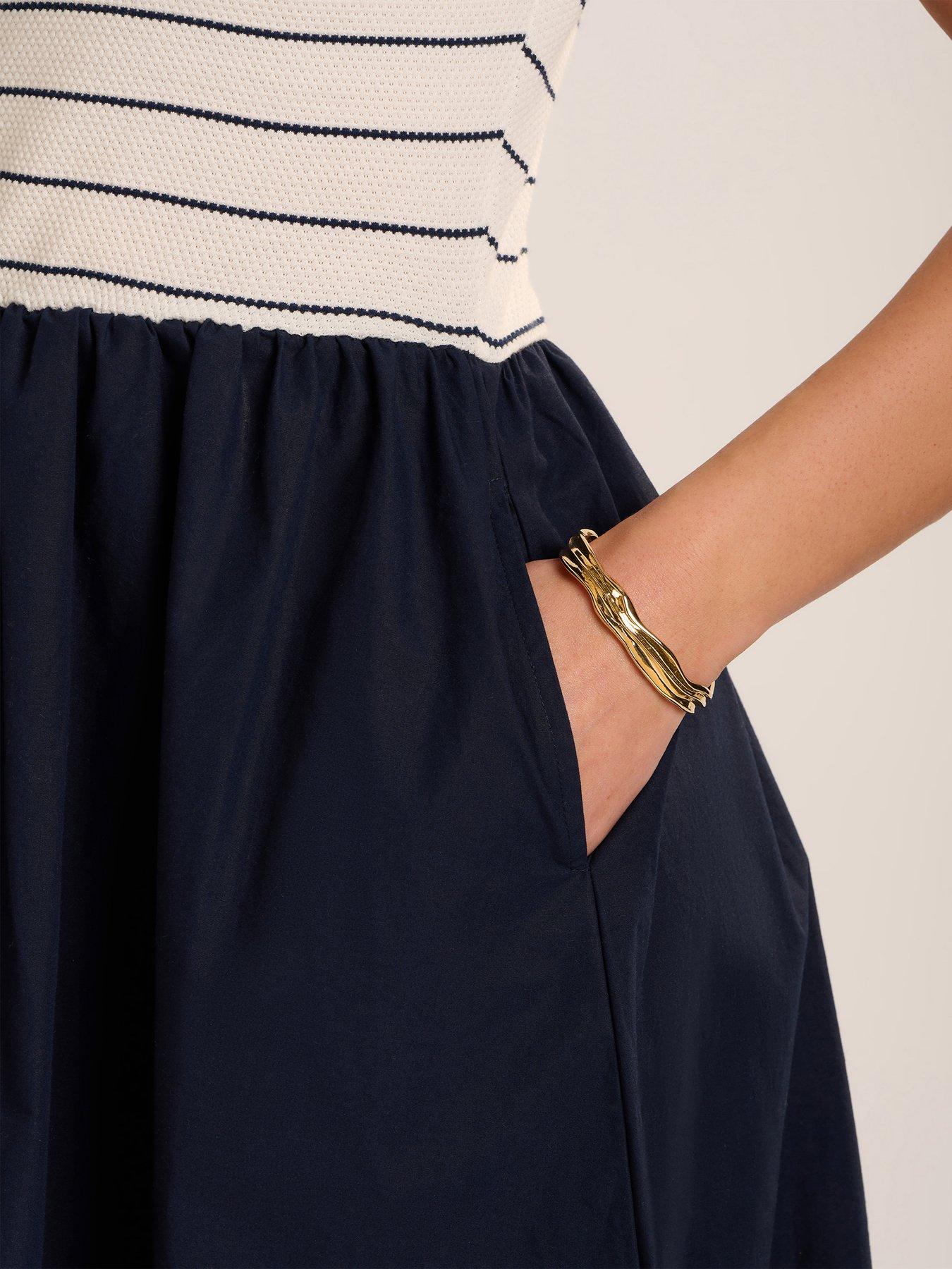  image of brakeburn-ligia-dress-navy