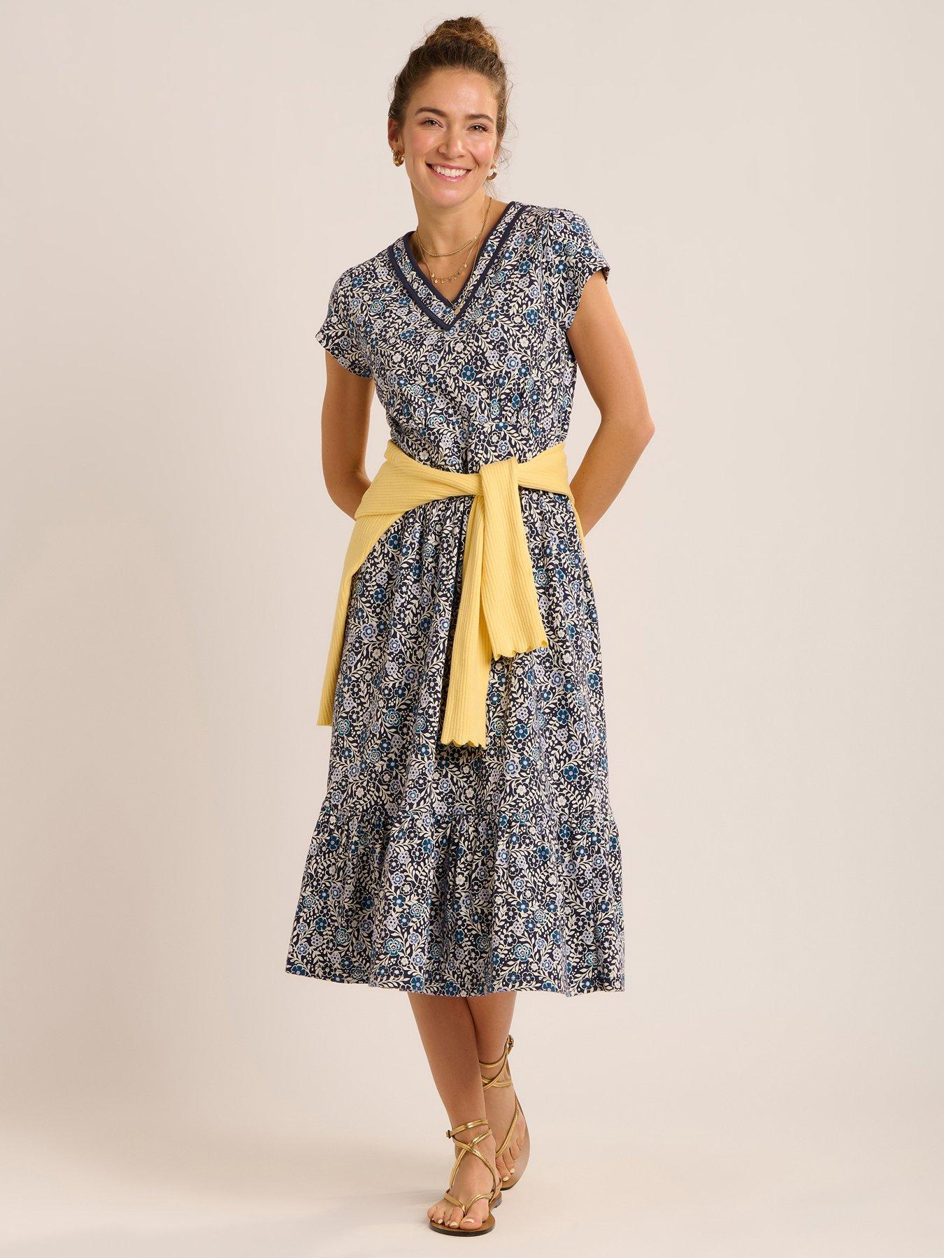  image of brakeburn-lucia-dress-navy