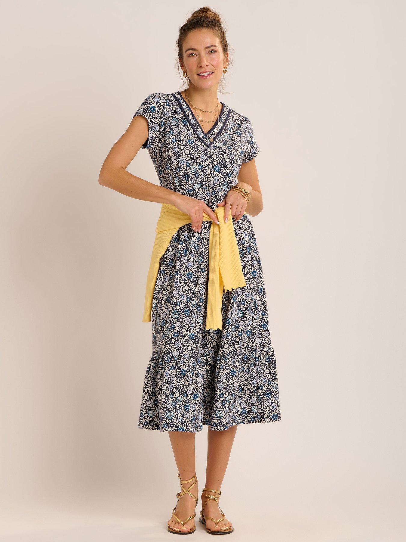  image of brakeburn-lucia-dress-navy
