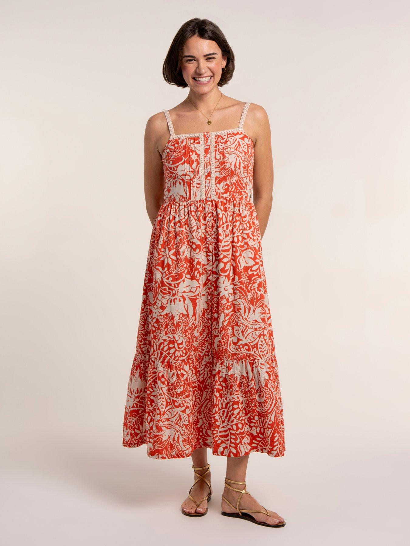 Image 1 of 7 of Brakeburn Catarina Dress - Orange