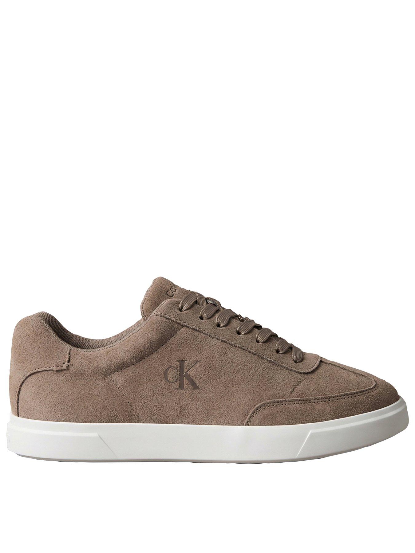Calvin Klein Low Profile Suede Trainers - Beige