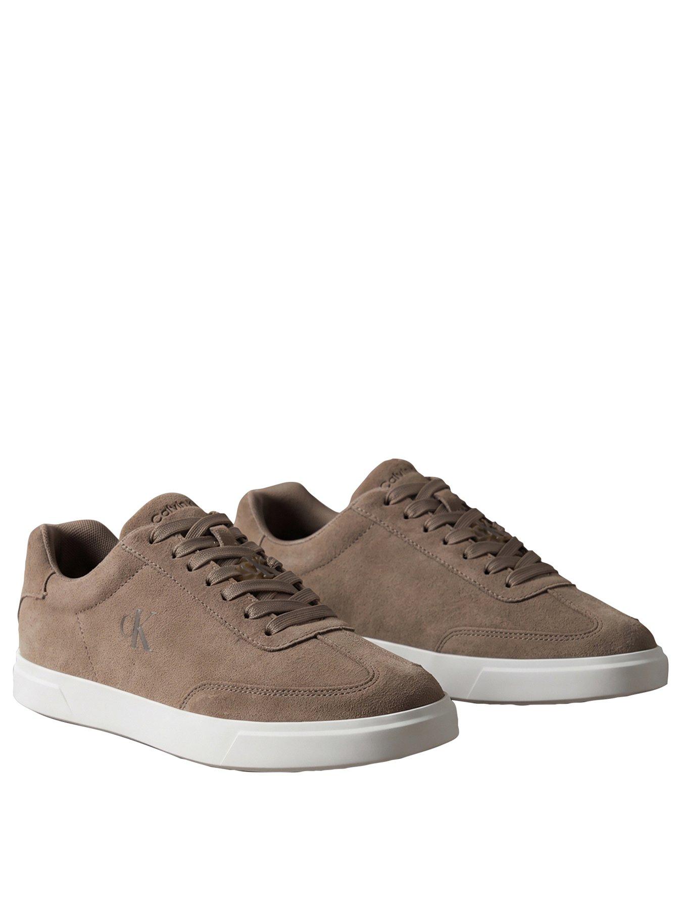 Image 2 of 5 of Calvin Klein Low Profile Suede Trainers - Beige
