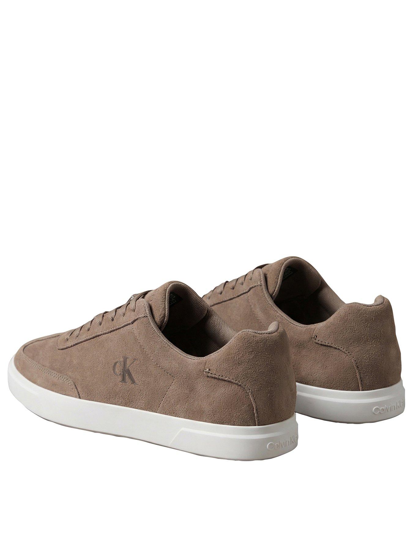Image 3 of 5 of Calvin Klein Low Profile Suede Trainers - Beige