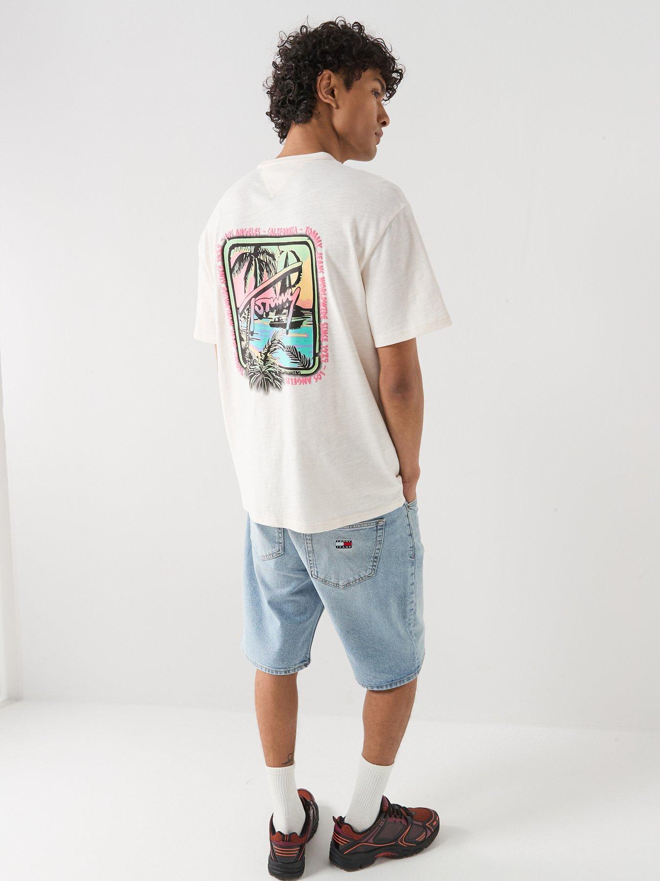 Tommy Jeans Relaxed Novelty Back Print Graphic T-Shirt - White