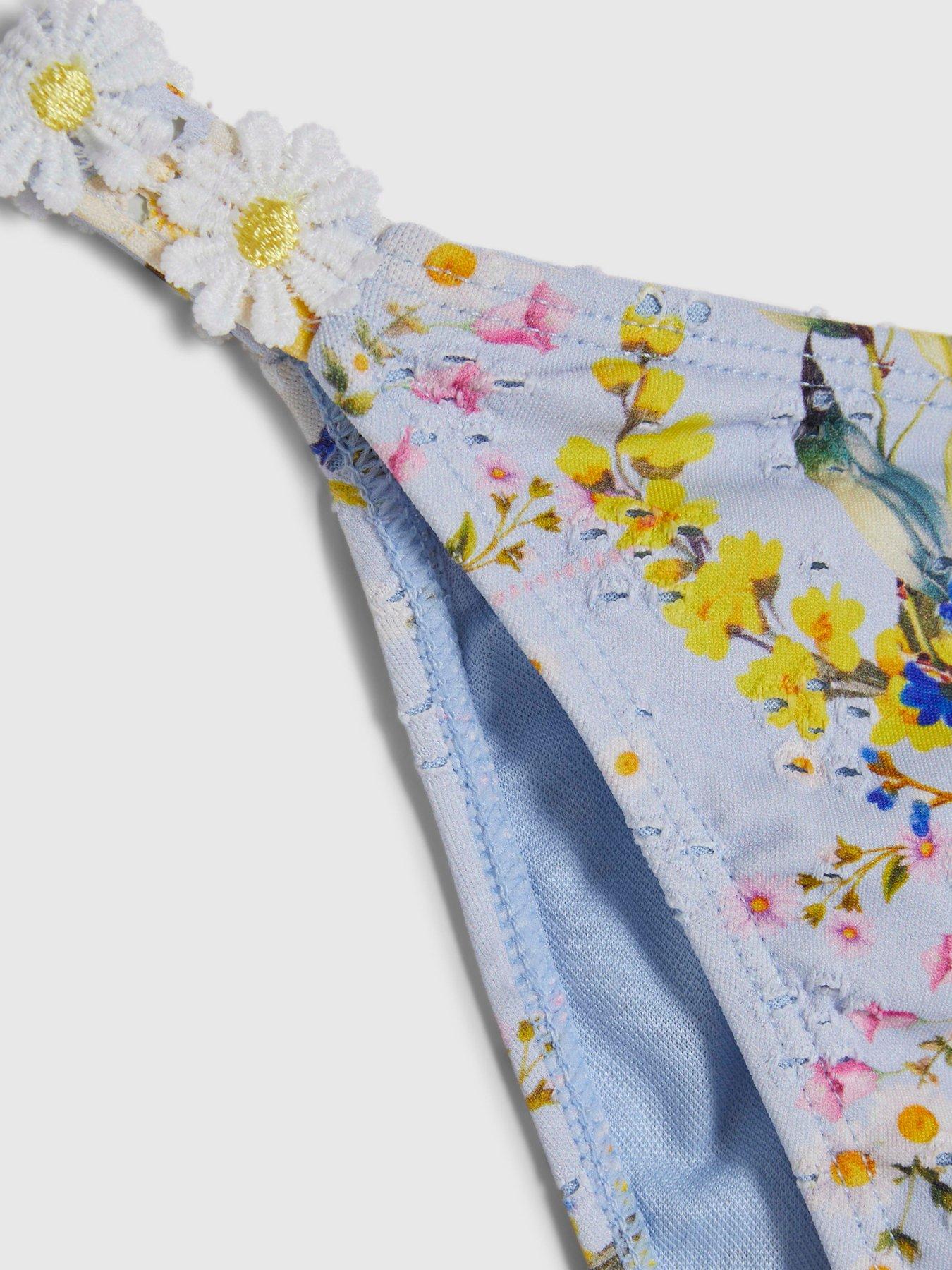 Image 6 of 6 of River Island Daisy Print Bikini Brief