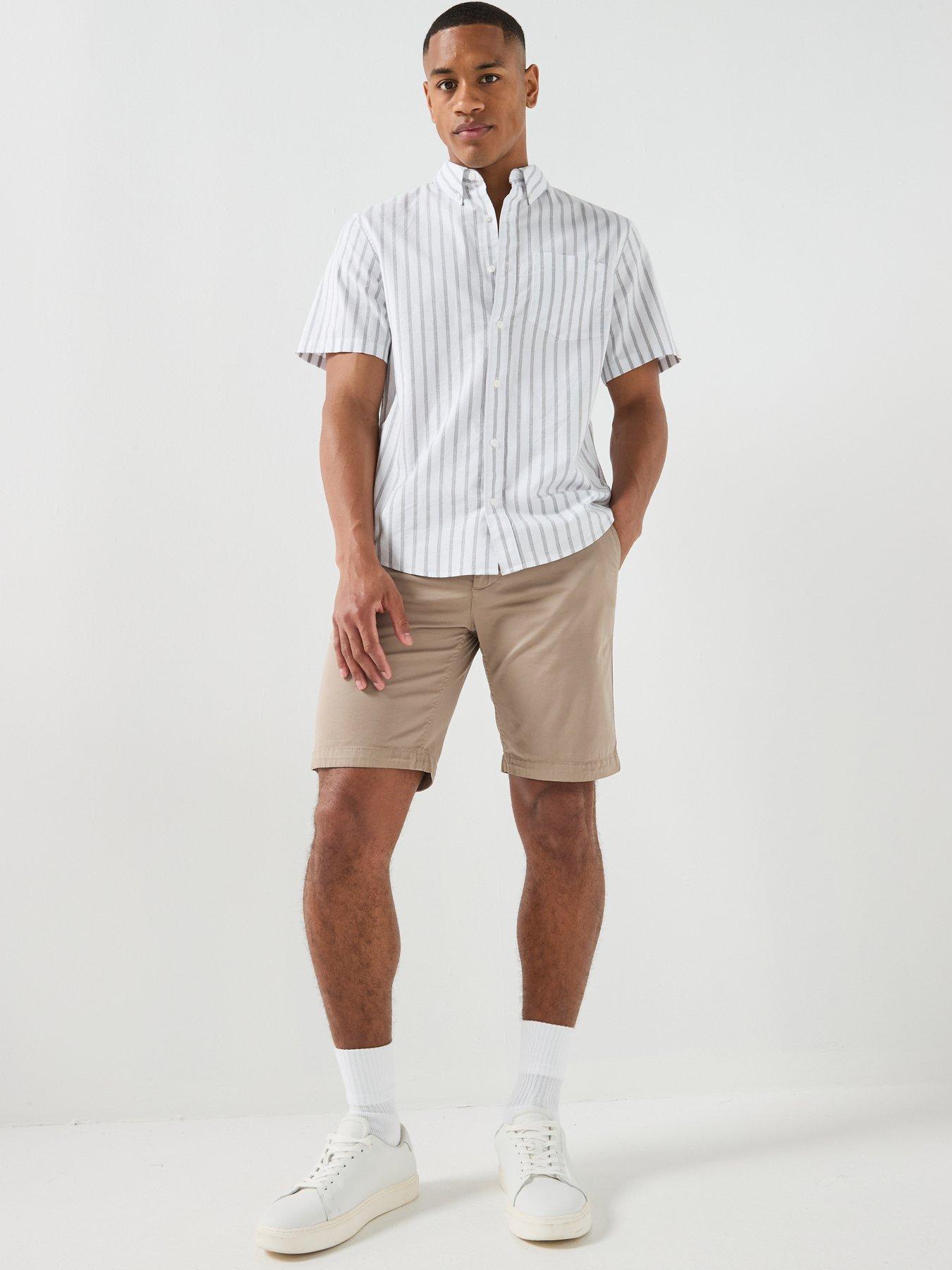 Image 3 of 5 of Calvin Klein Jeans SS YD Stripe Oxford Classic Shirt - White