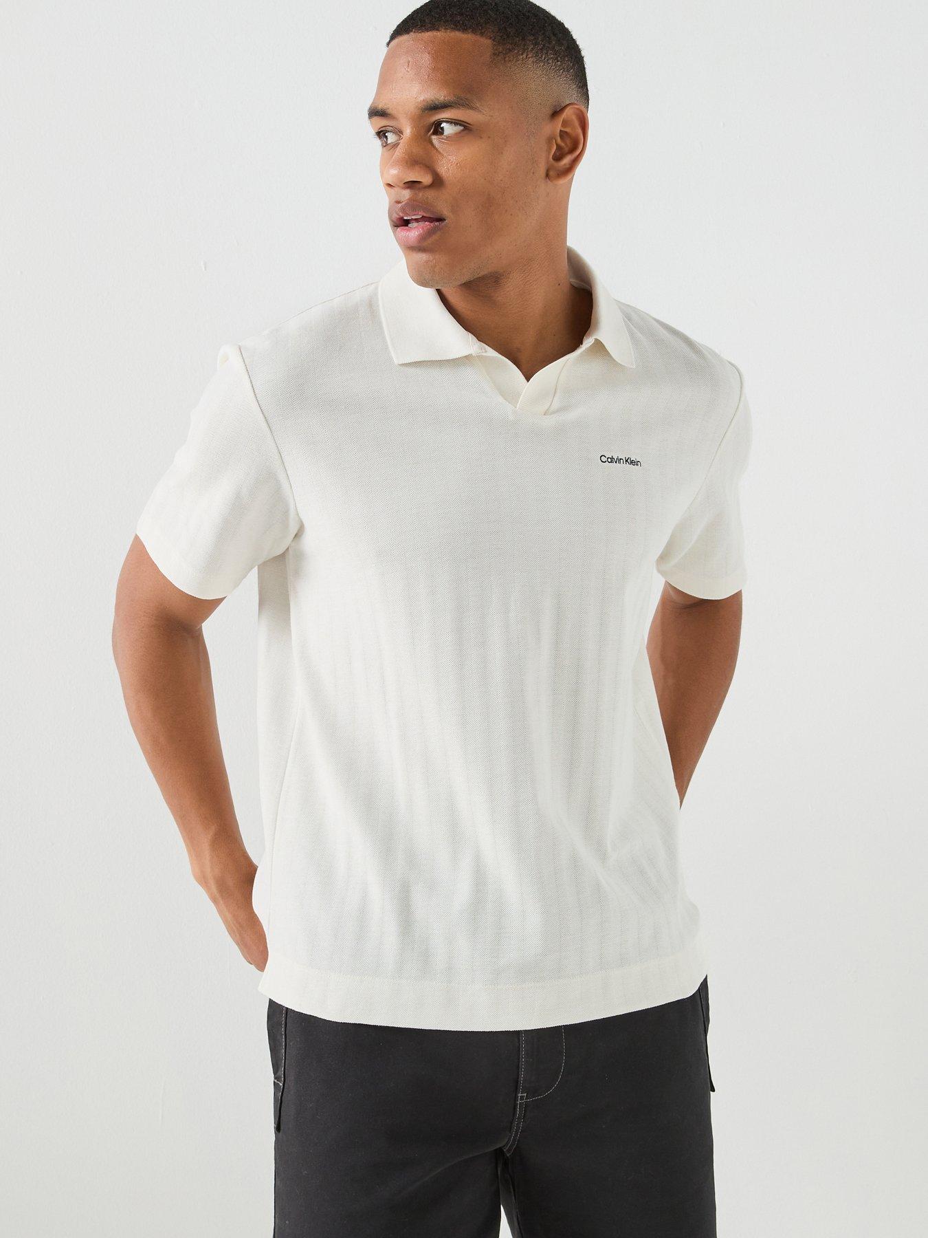 Calvin Klein Texture Stripe Summer T-shirt - White