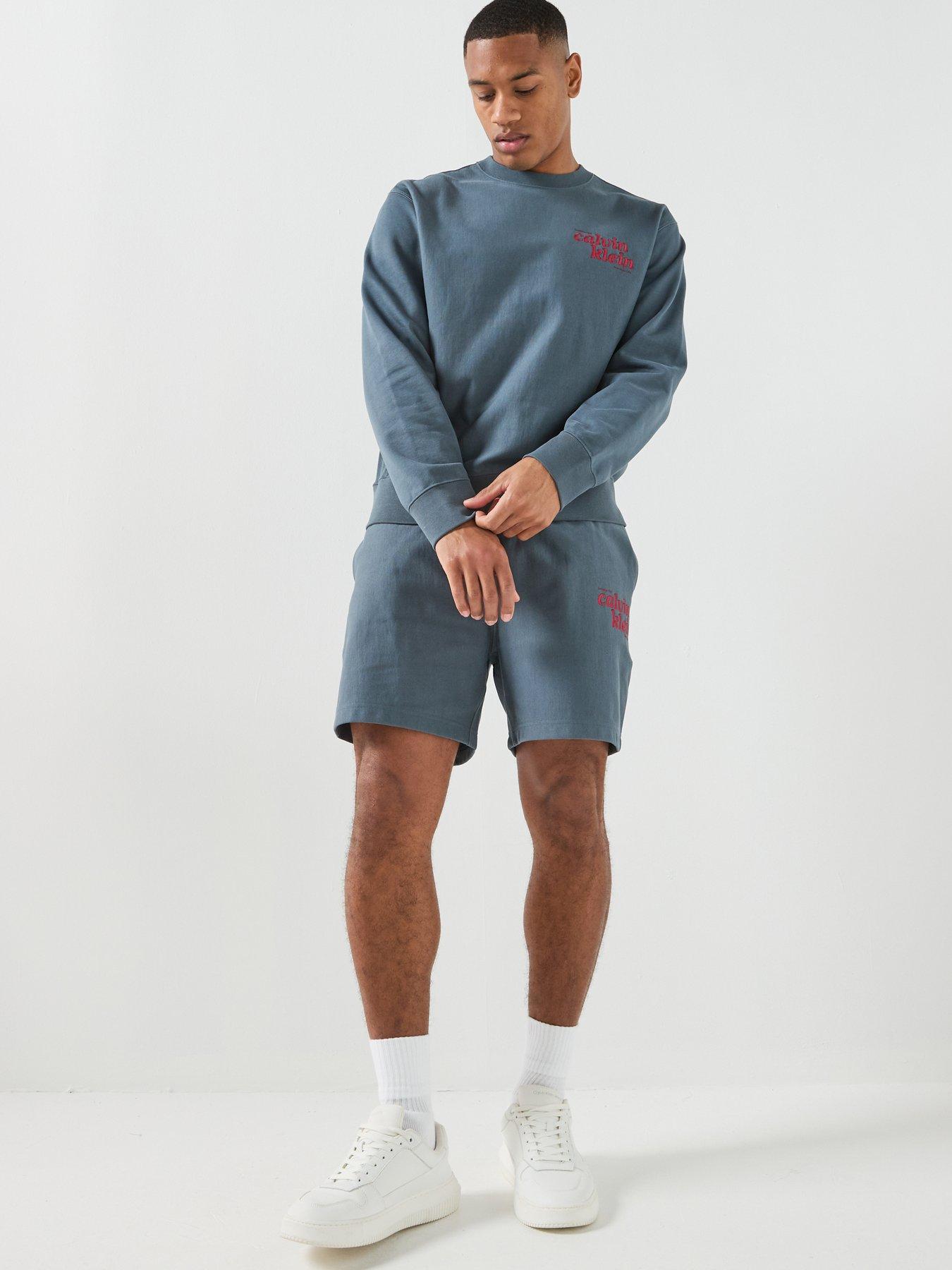 Image 5 of 6 of Calvin Klein Jeans Premium Terry Graphic Sweat Short - Dark Green