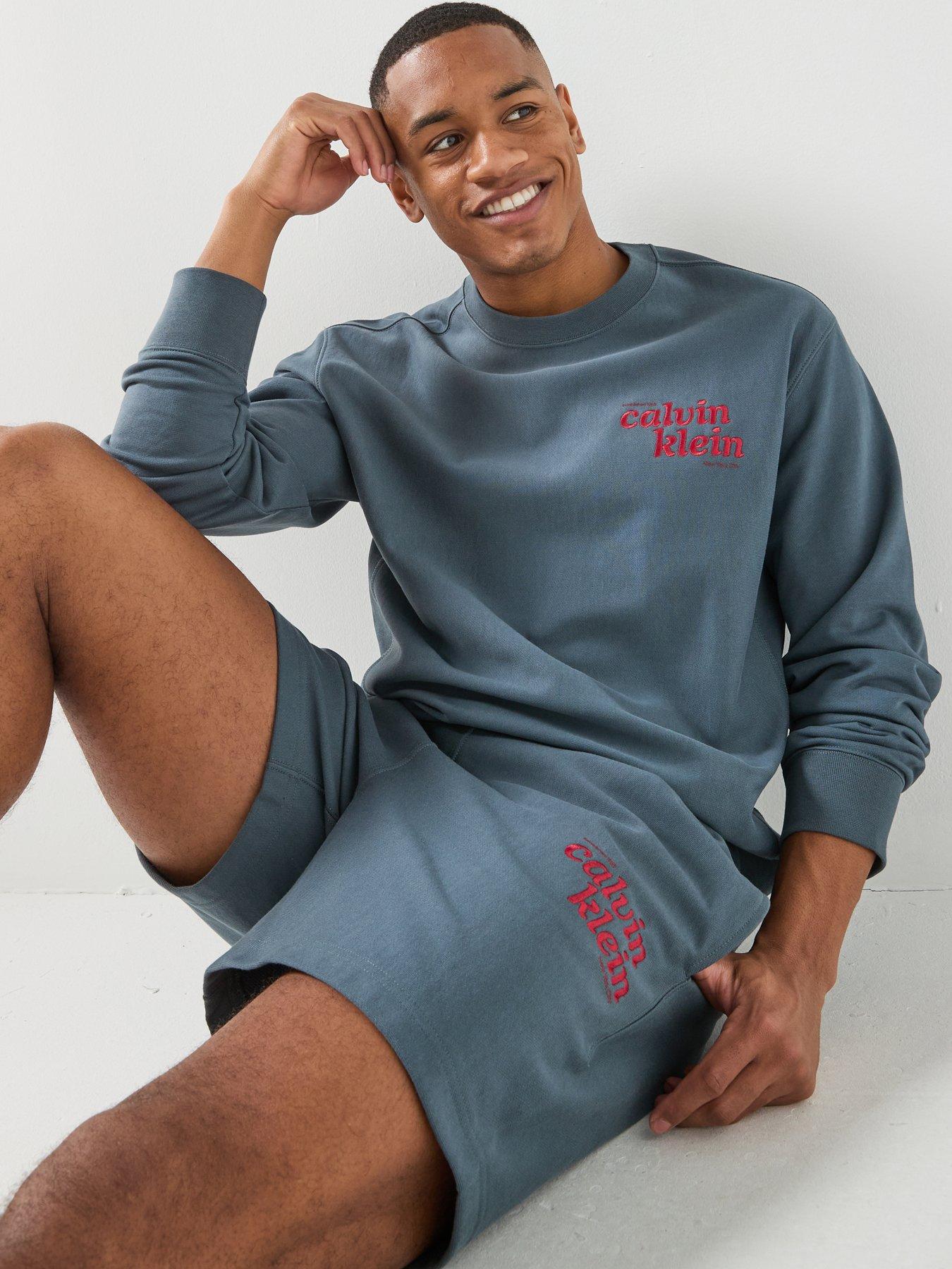 Image 6 of 6 of Calvin Klein Jeans Premium Terry Graphic Sweat Short - Dark Green
