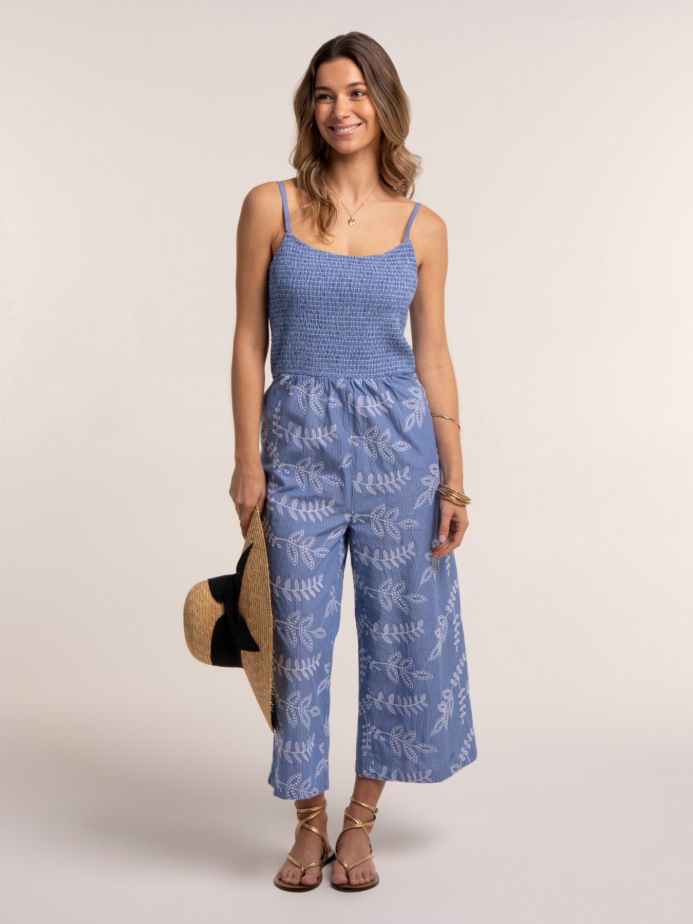 front image of brakeburn-jeri-jumpsuit-blue